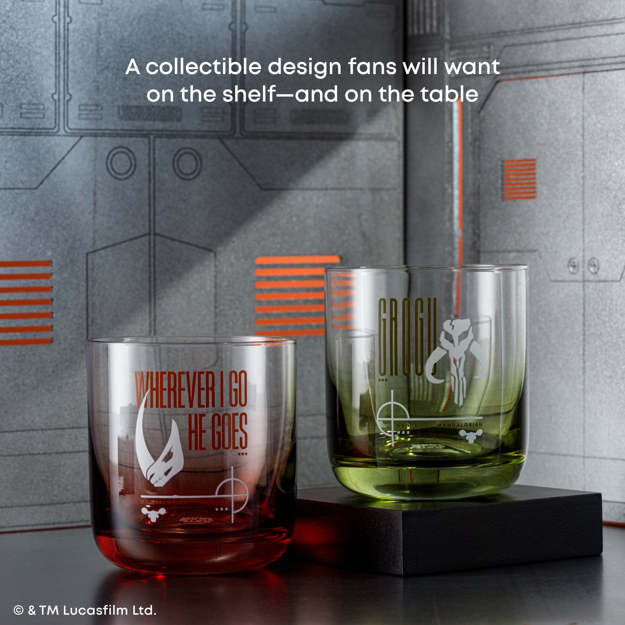 JoyJolt Grogu lot 2 verres à eau 29 cl Star Wars