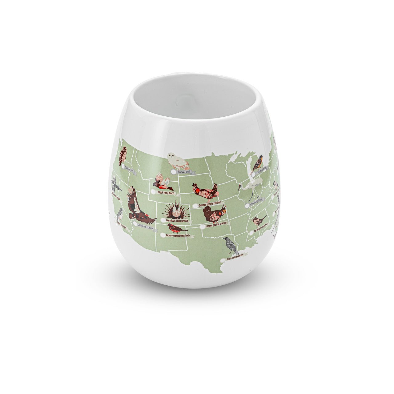 Trouvaille Global US Birder's Checklist mug oiseaux USA