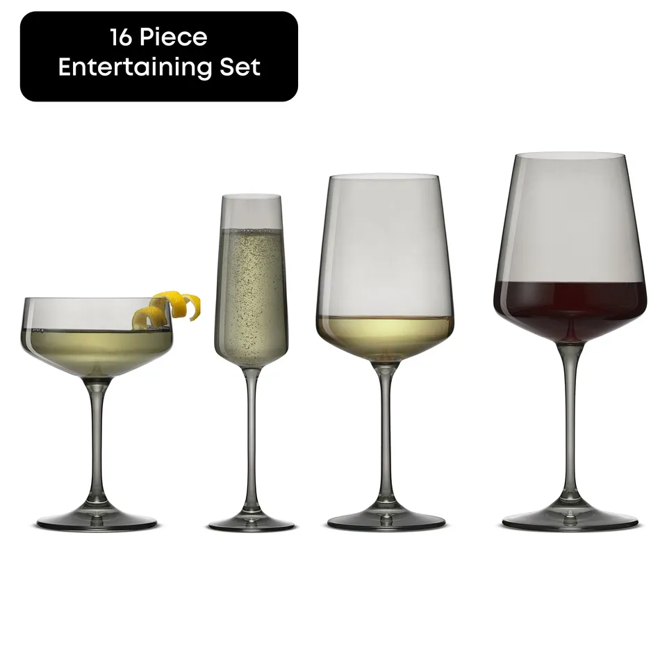 JoyJolt Sidney set 16 verres à vin fumé cristal