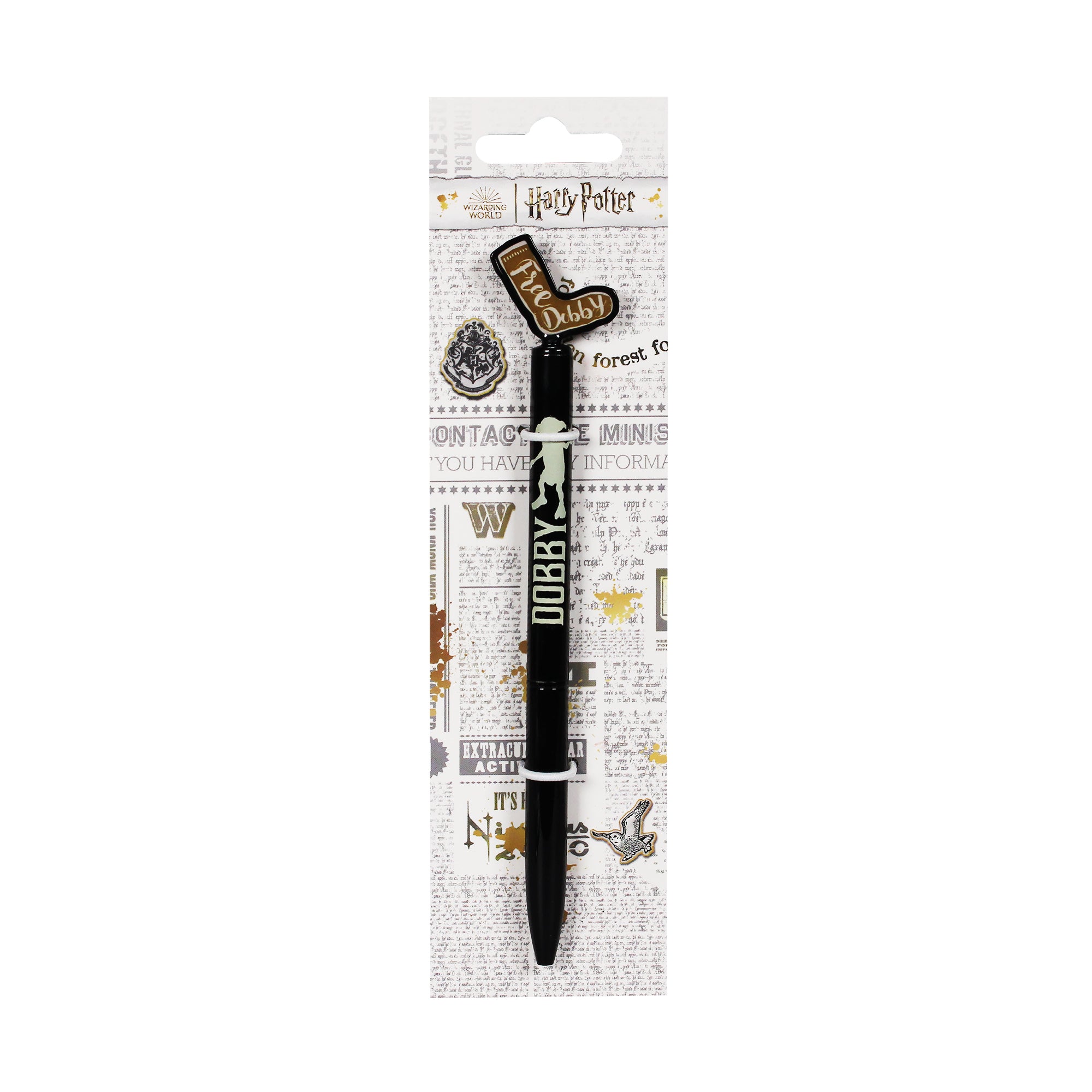 Harry Potter Dobby stylo métal noir avec figurine 2D