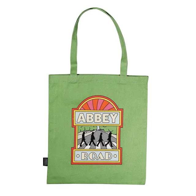 HMB The Beatles Abbey Road tote bag coton recyclé vert