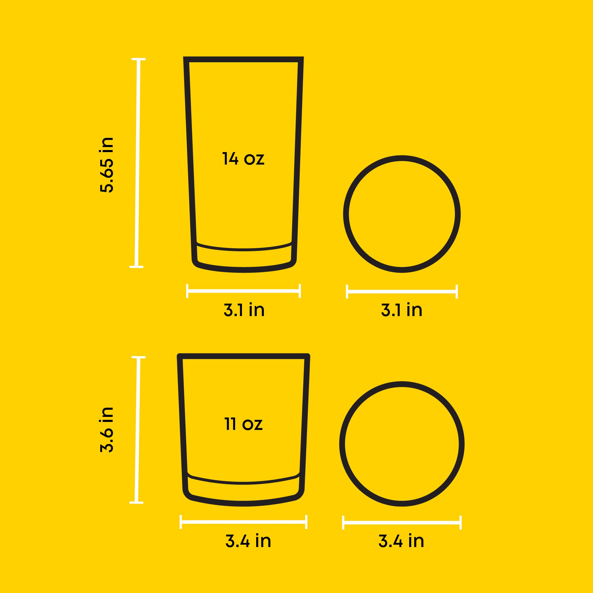 JoyJolt Alain verres lot de 8 33 cl et 41 cl sans plomb