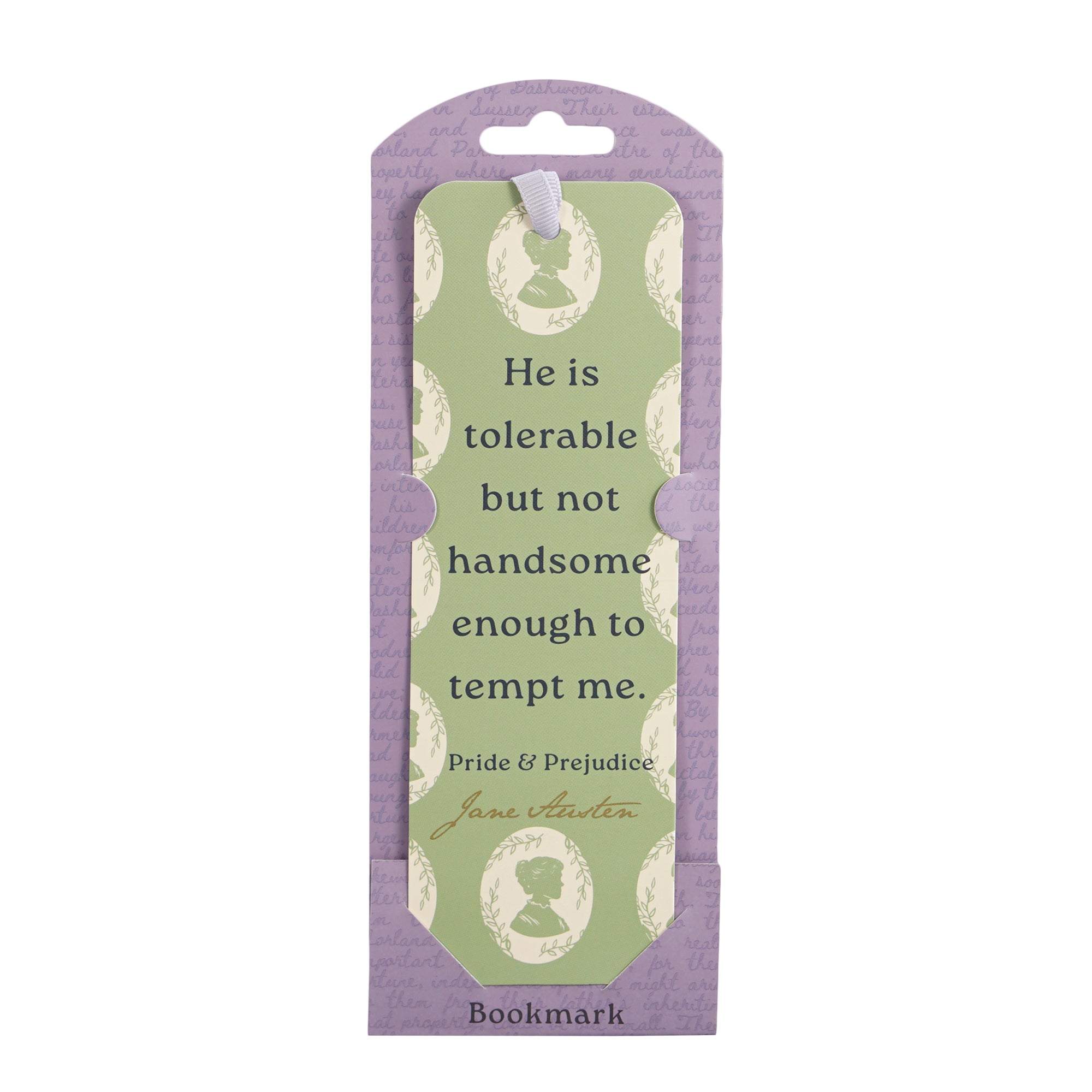 Jane Austen Quote marque-page papier vert citation