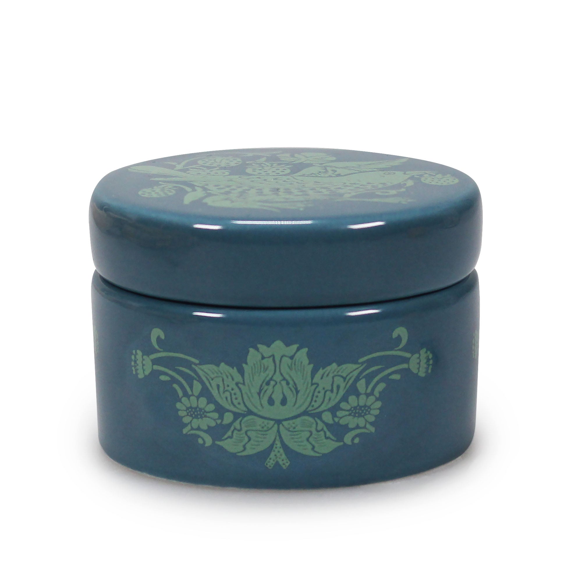Arts Crafts William Morris boîte bijoux 6 cm sauge