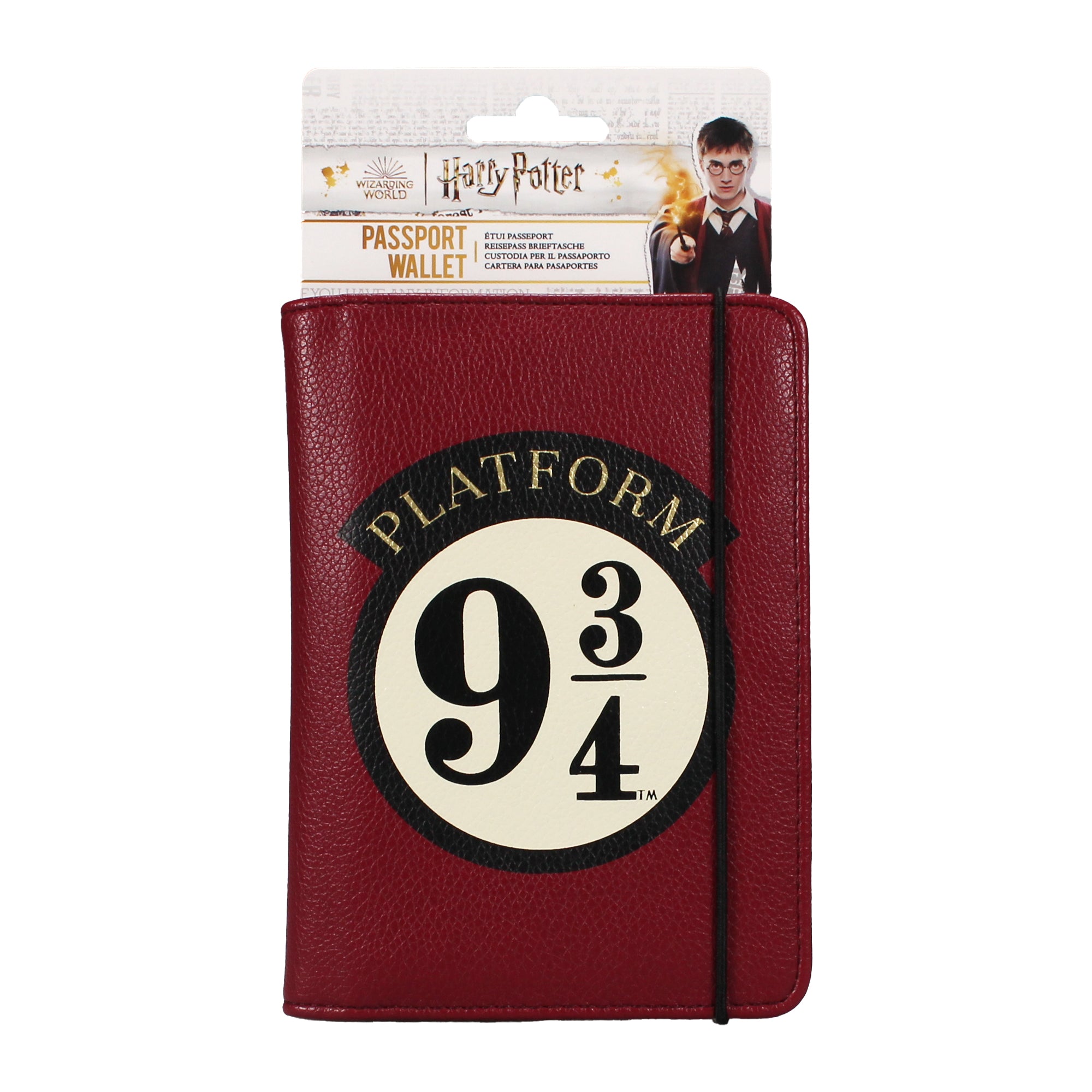 HMB Harry Potter Platform 9 3/4 étui passeport cuir vegan rouge