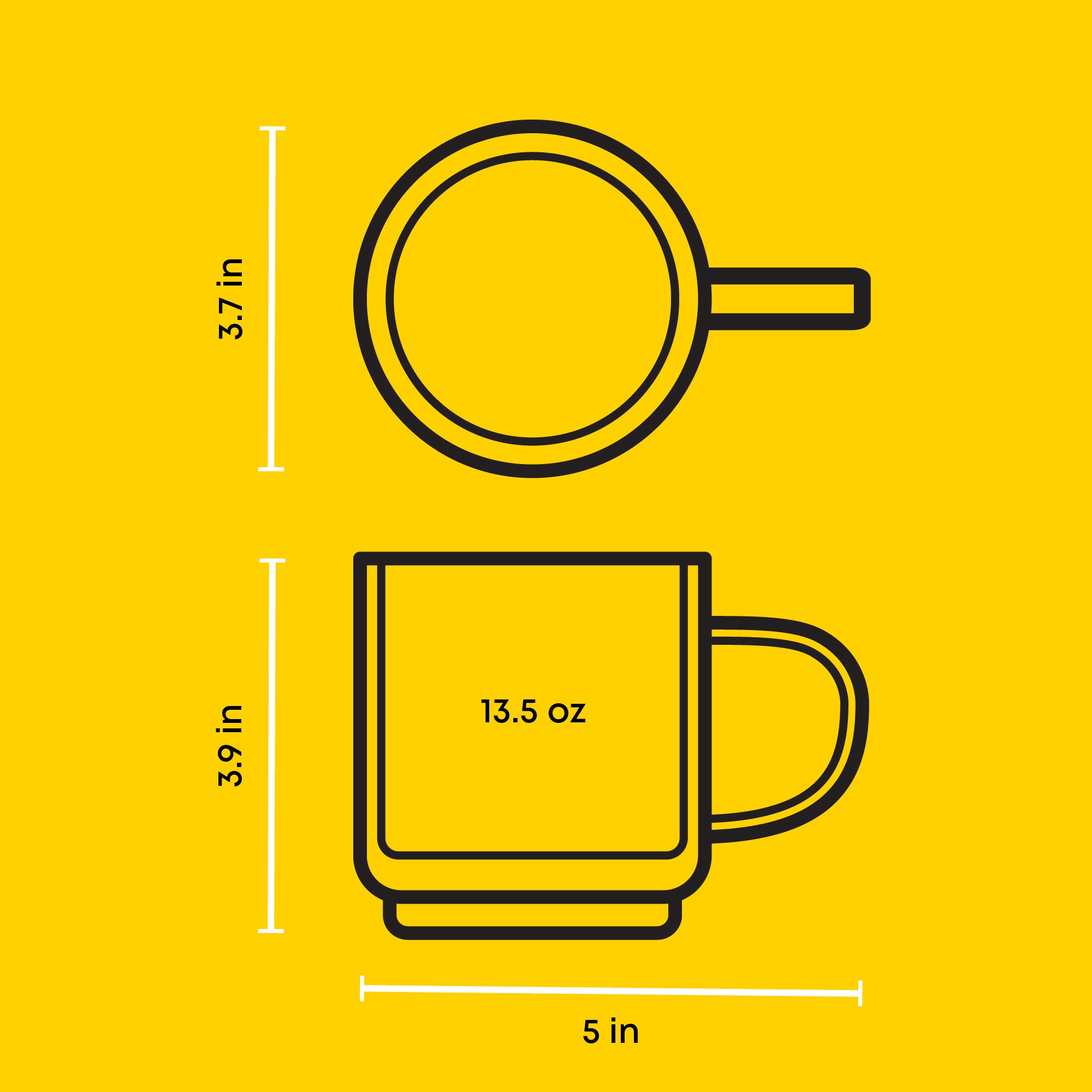 JoyJolt Haven mug verre cannelé 40 cl lot de 2 empilable