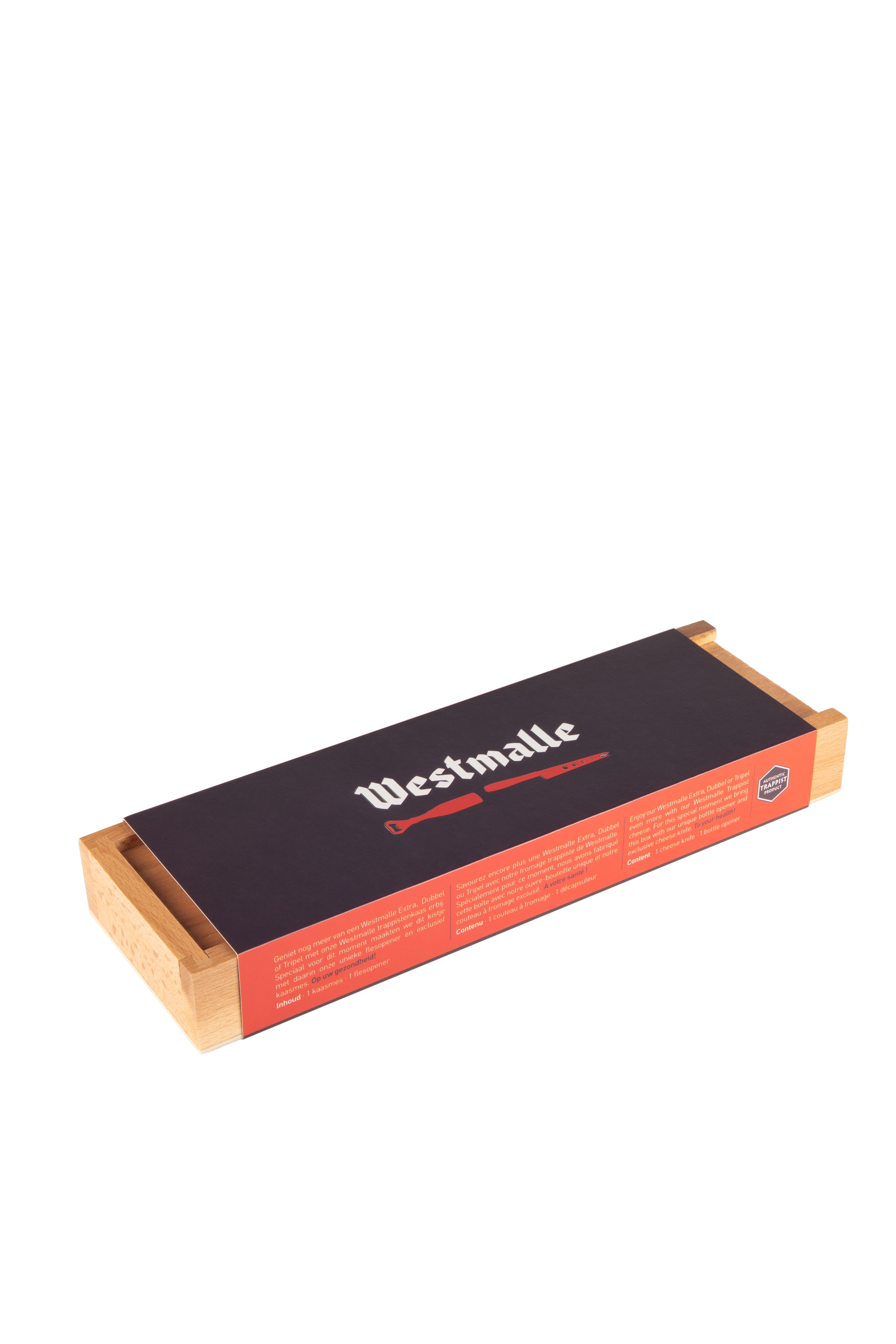 Westmalle coffret cadeau bois couteau décapsuleur