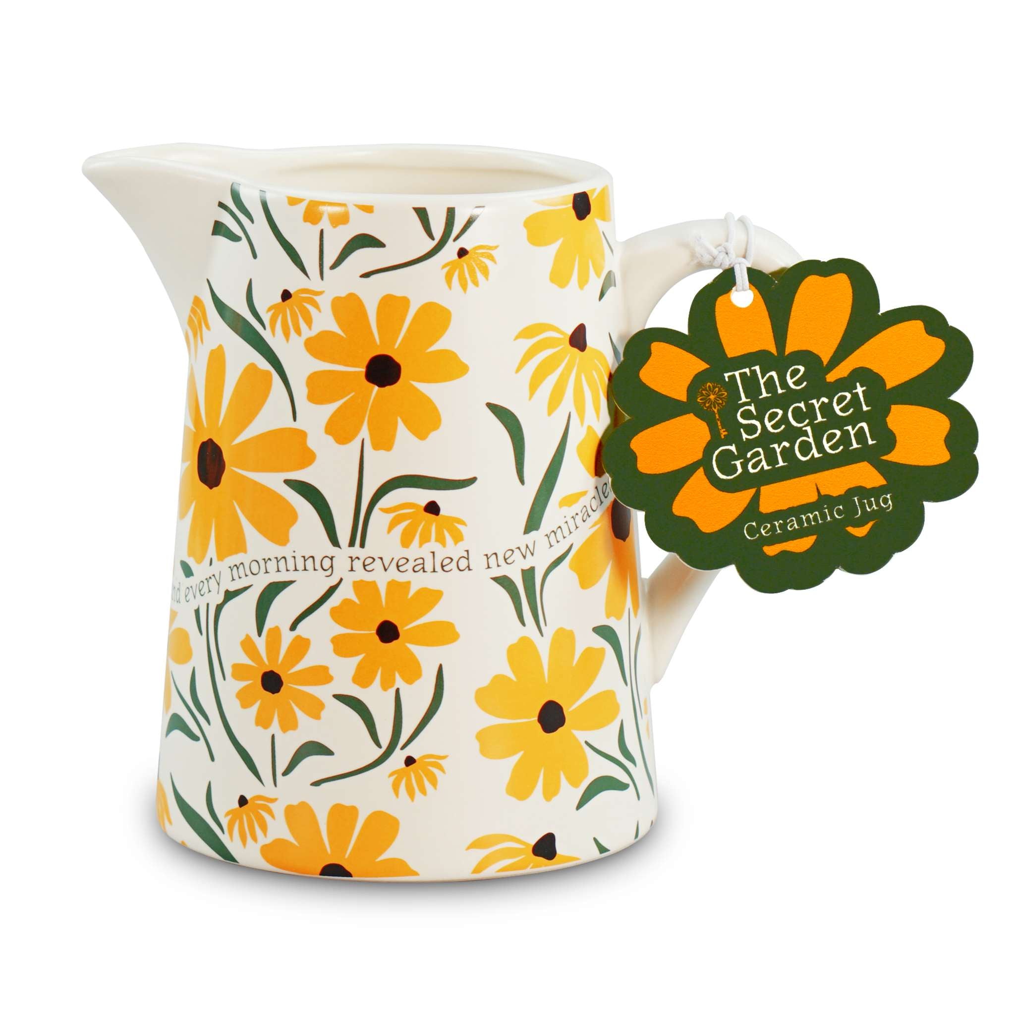 HMB Secret Garden pichet céramique jaune 50 cl