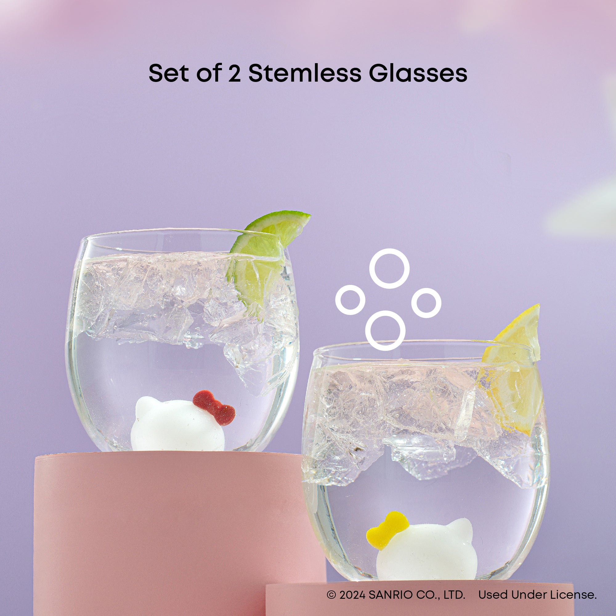 JoyJolt Hello Kitty Mimmy verre court 40cl lot 2