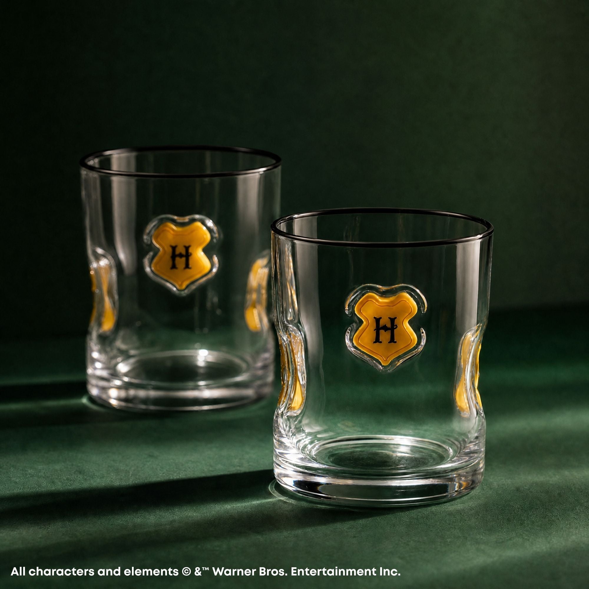 JoyJolt Harry Potter Hogwarts Icon verres lot de 2 Poudlard