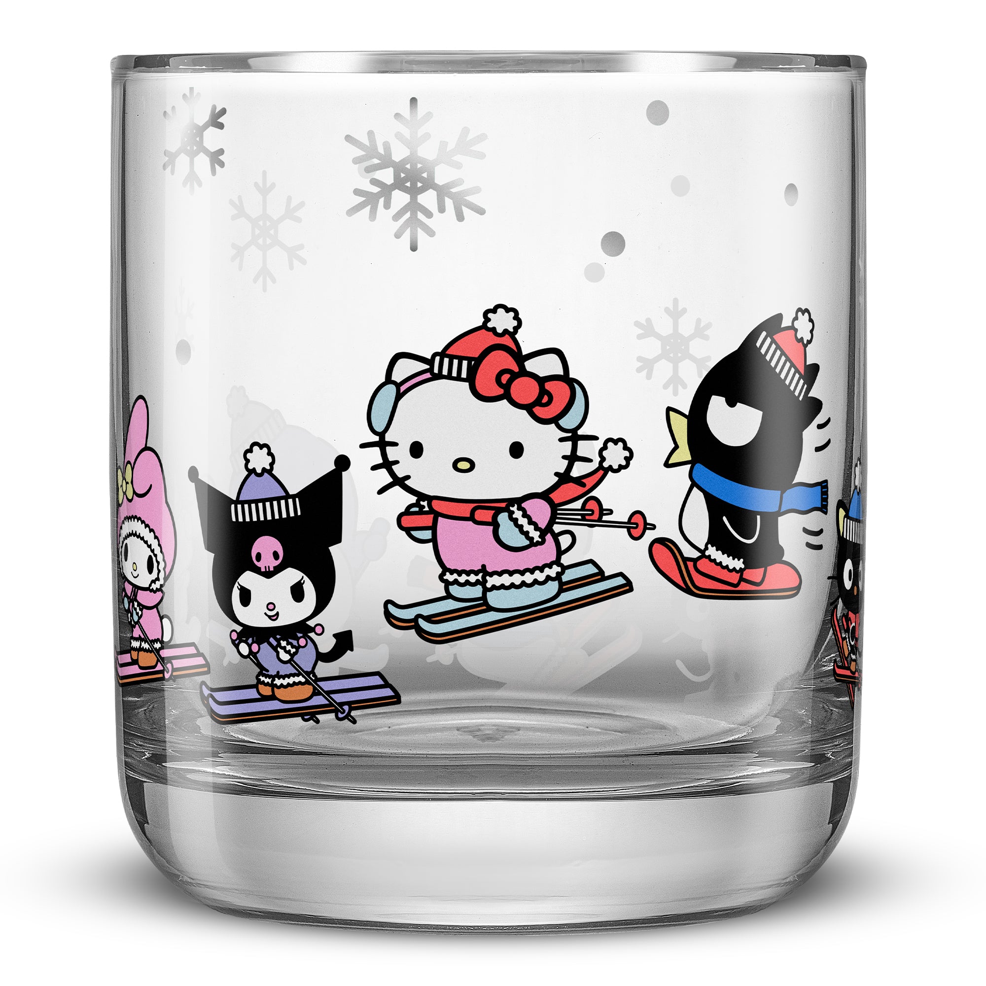 JoyJolt Hello Kitty and Friends Winter Wonderland verres lot de 4 argent