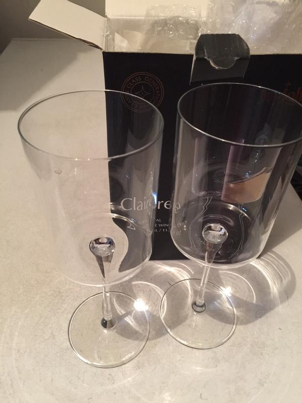 JoyJolt Claire verres à vin blanc lot de 2 34 cl cristal