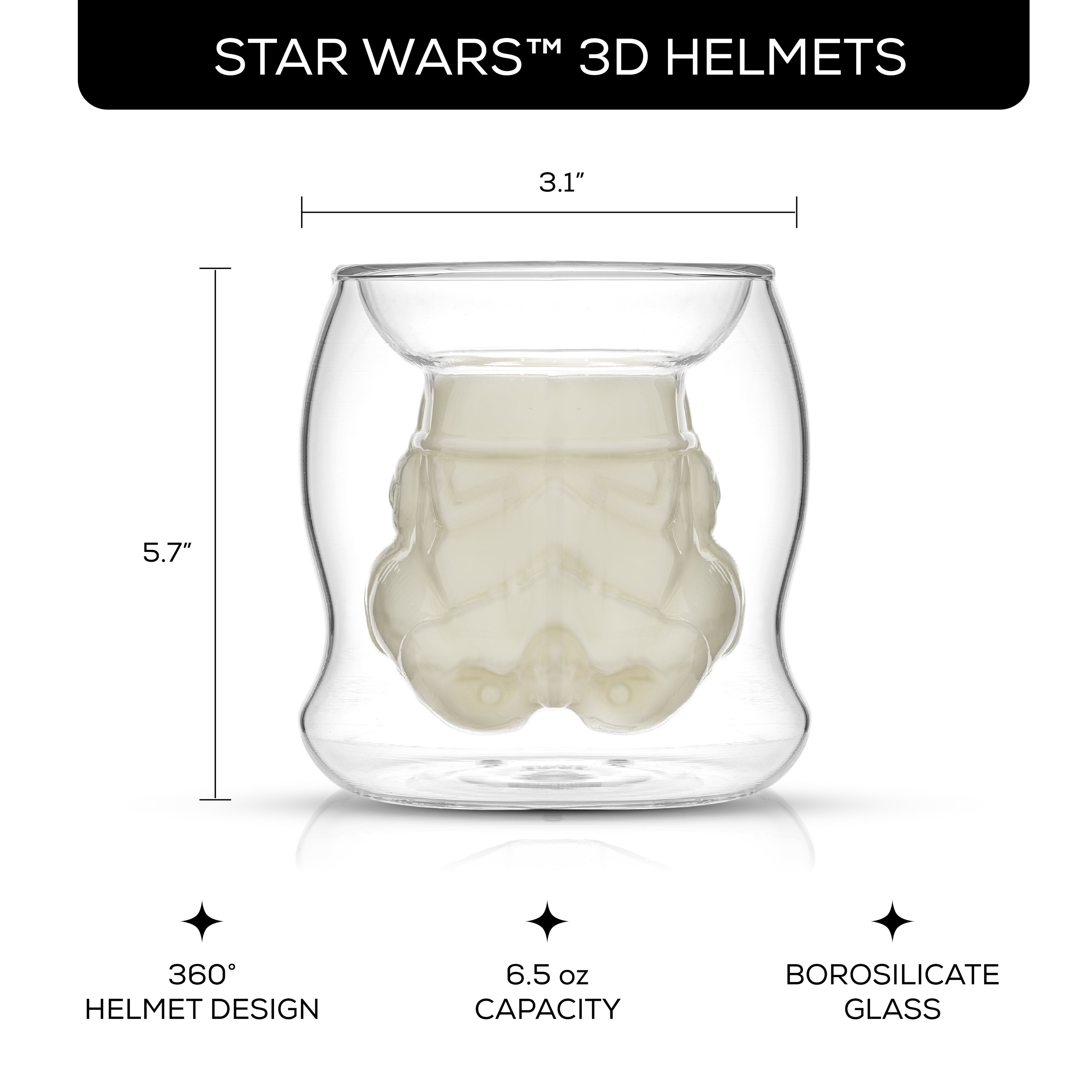 JoyJolt Star Wars Boba Fett 3D verre double paroi 20 cl x1