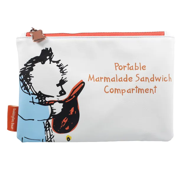 Paddington Bear Marmalade trousse simili cuir 16x24 cm blanche