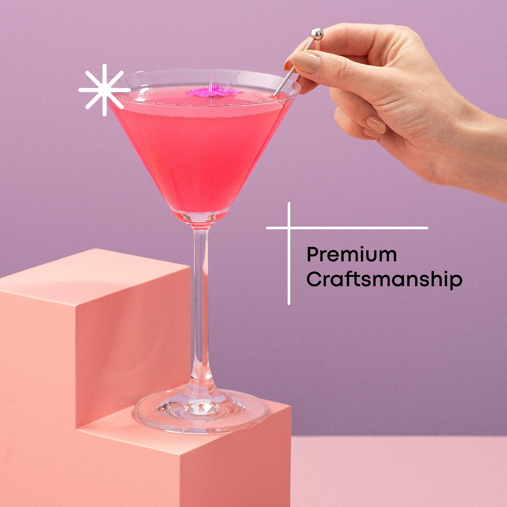 JoyJolt Olivia verres à martini lot de 2 25 cl cristal