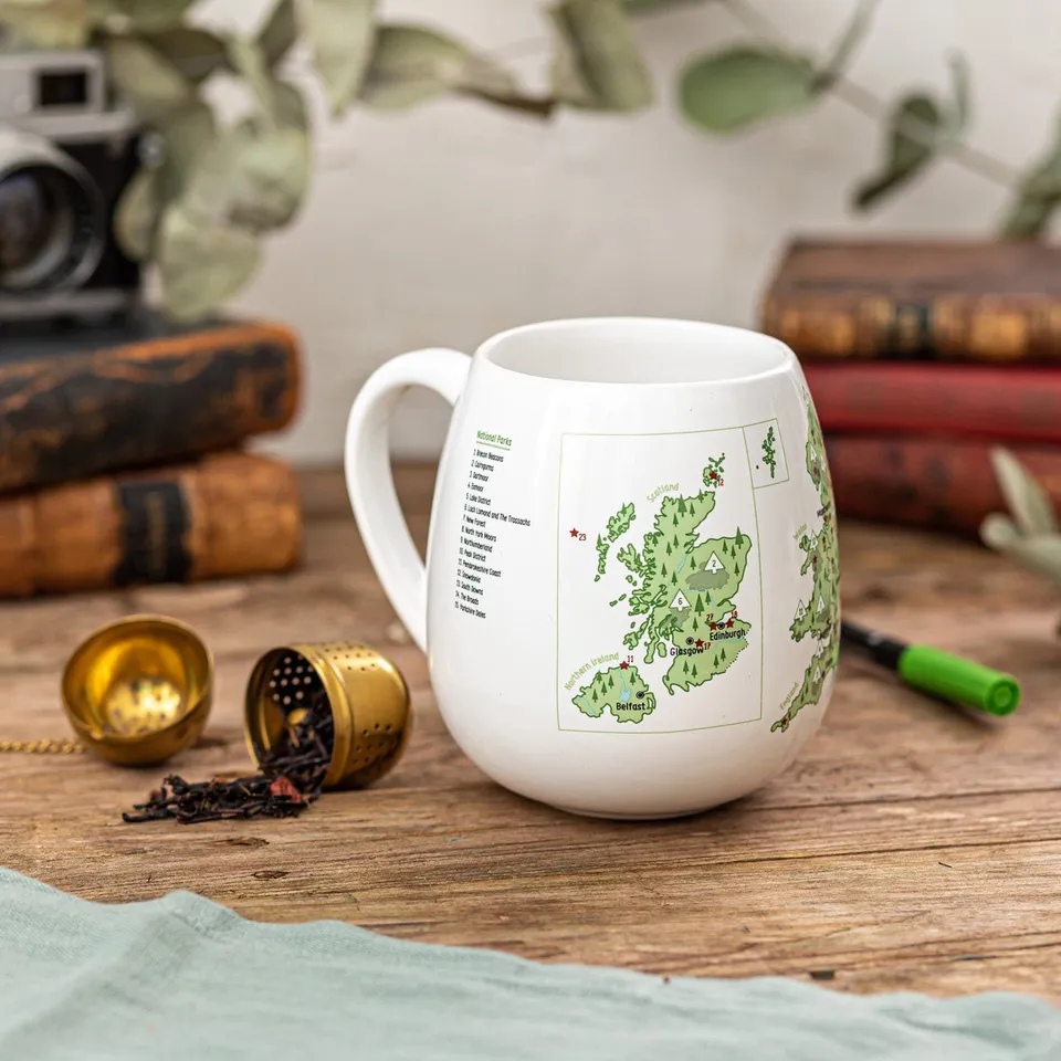 Trouvaille Global UK Explorer mug à colorier sites et parcs