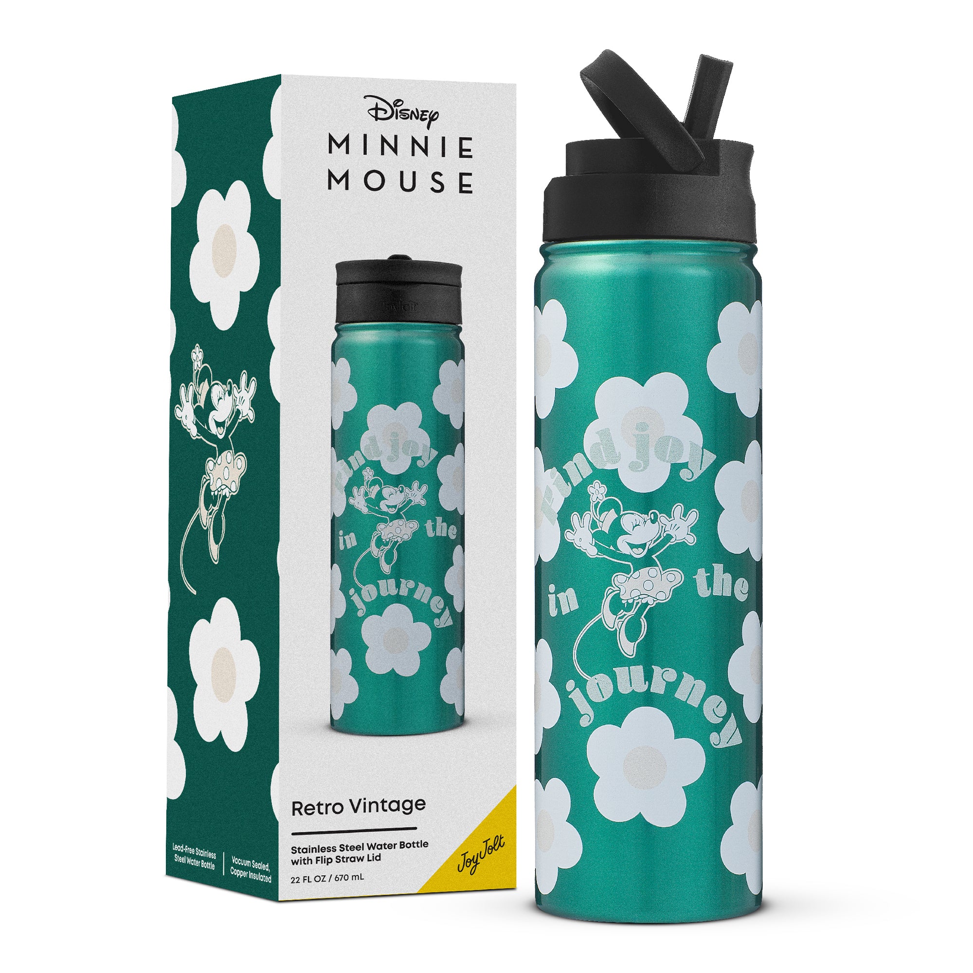 JoyJolt Disney Retro Vintage Minnie Mouse gourde inox 65 cl