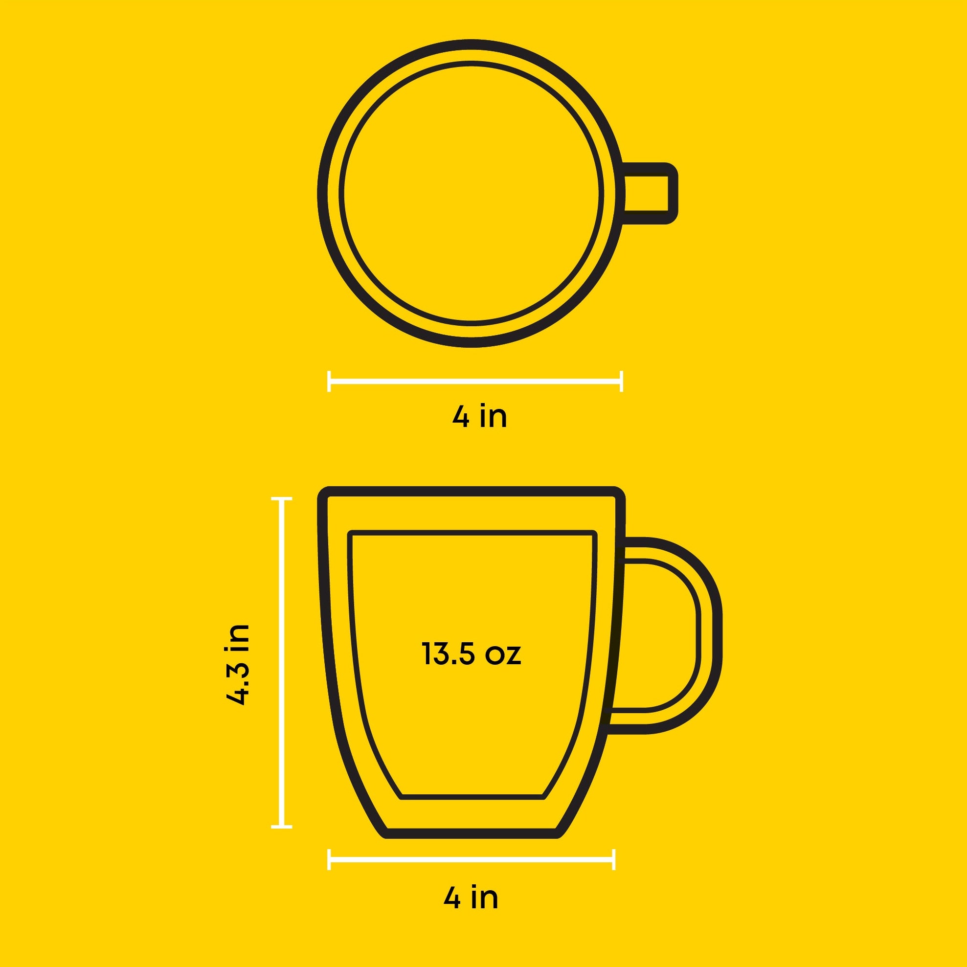 JoyJolt Savor mugs double paroi lot de 2 40 cl verre