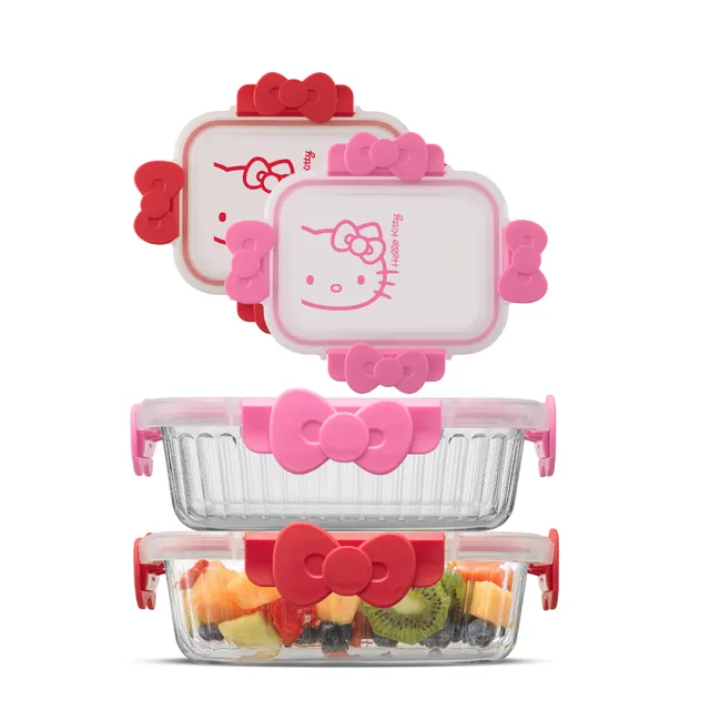 JoyJolt Hello Kitty Fluted boîtes lot 2 100 cl