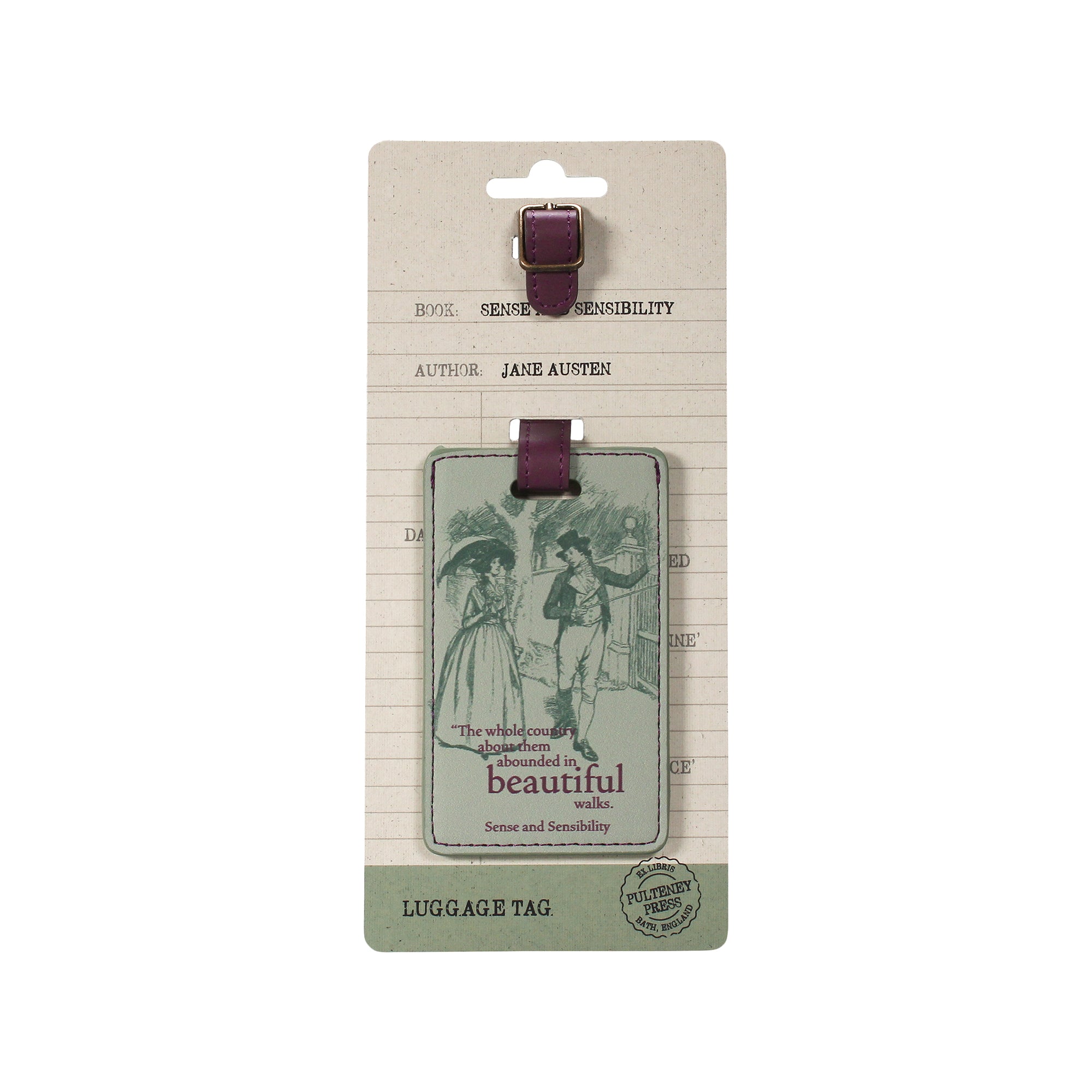 HMB Pulteney Press Sense & Sensibility étiquette bagage vegan