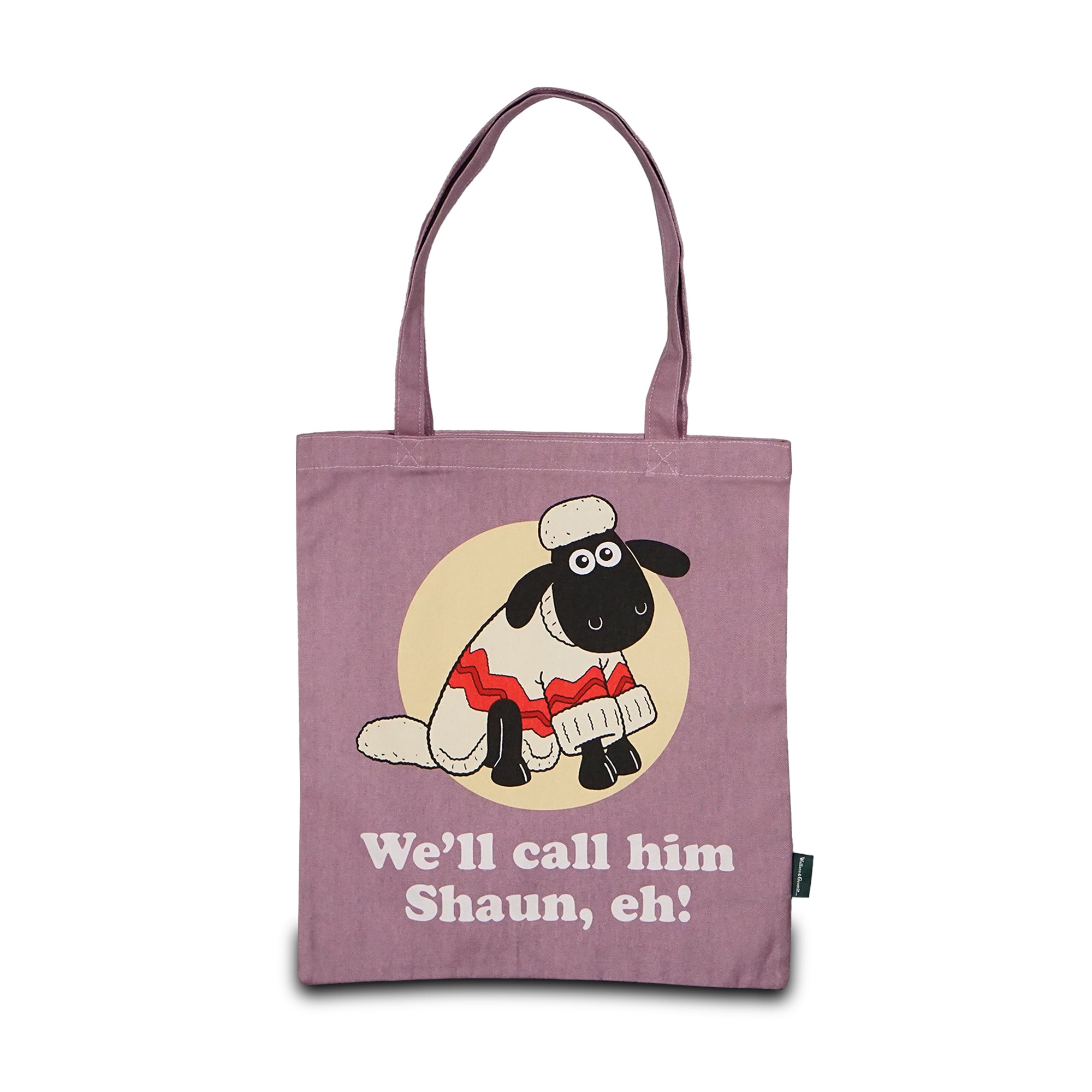 Shaun the Sheep tote bag coton recyclé violet 42 cm