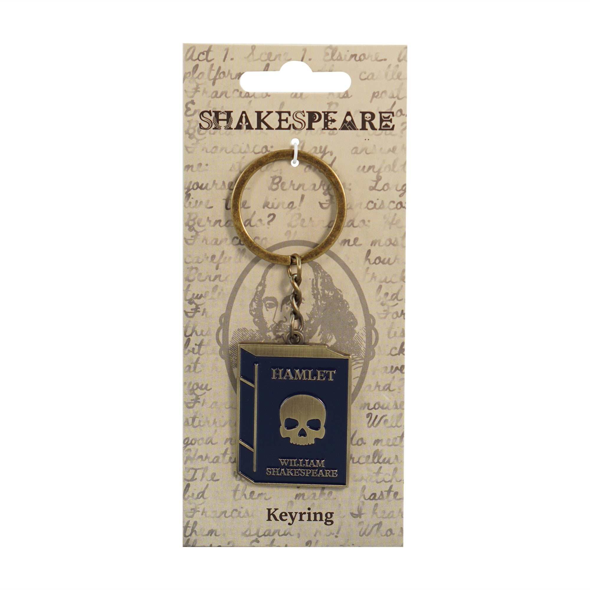 Shakespeare porte-clés Hamlet métal noir
