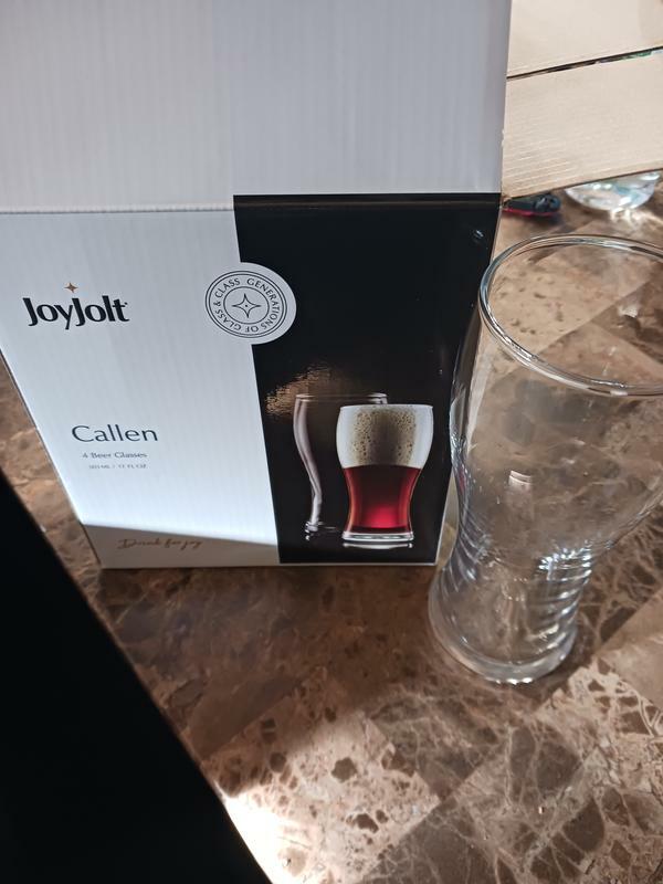 JoyJolt Callen verre bière pilsner lot 4 cristal 46 cl pression