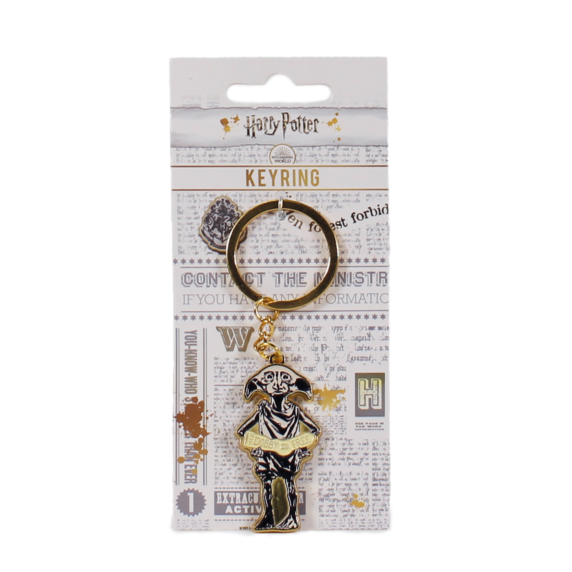 Harry Potter Dobby porte-clés métal blanc émail