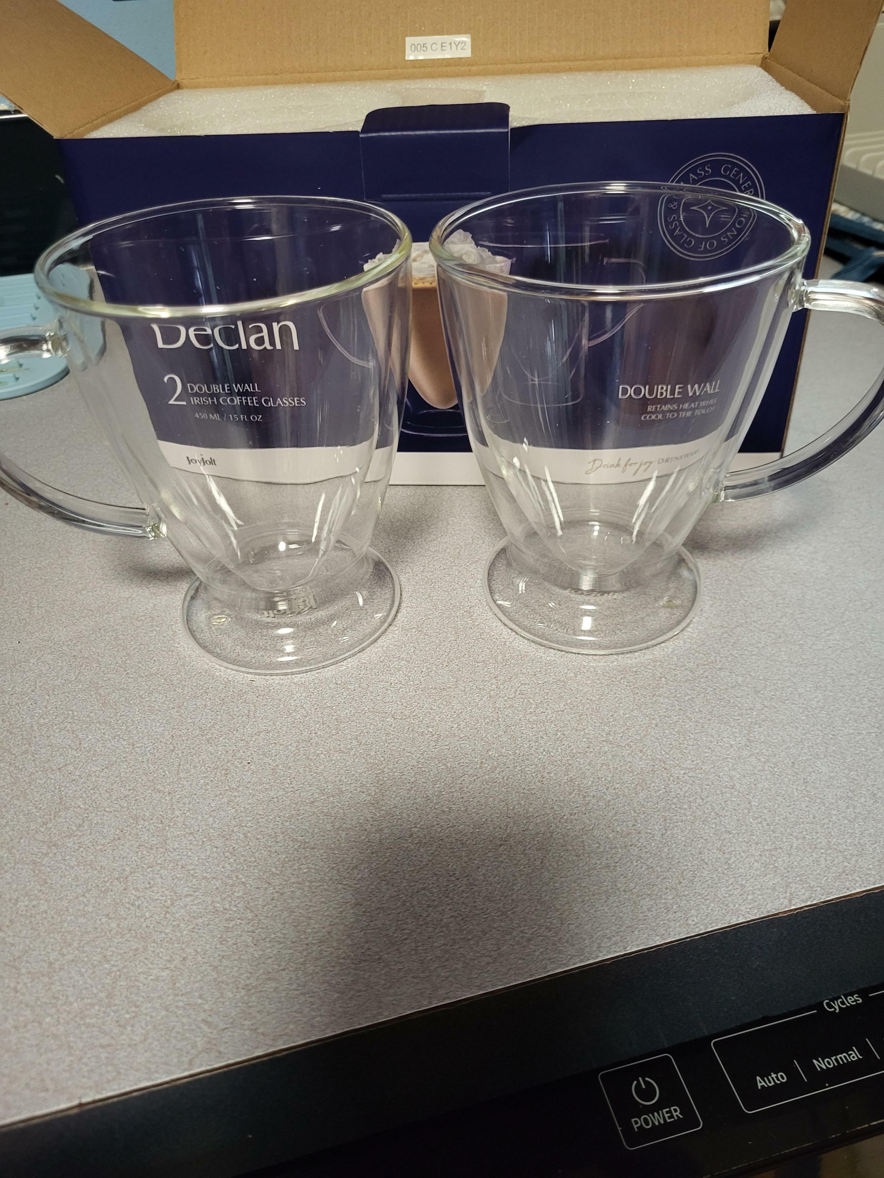 JoyJolt Declan verre double paroi 44 cl lot de 2 isolant