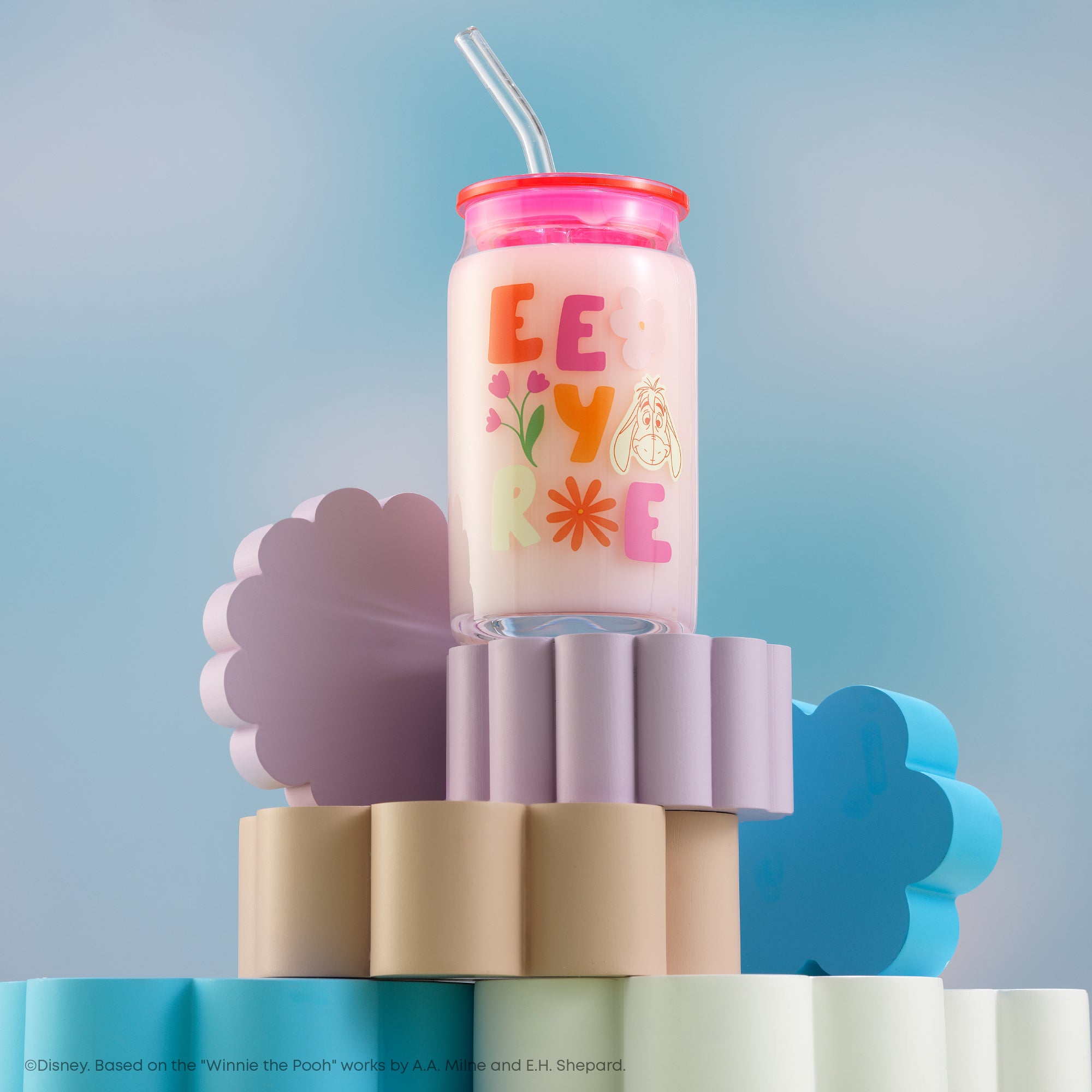 JoyJolt Winnie Flower Power verres tumbler 47 cl lot 4