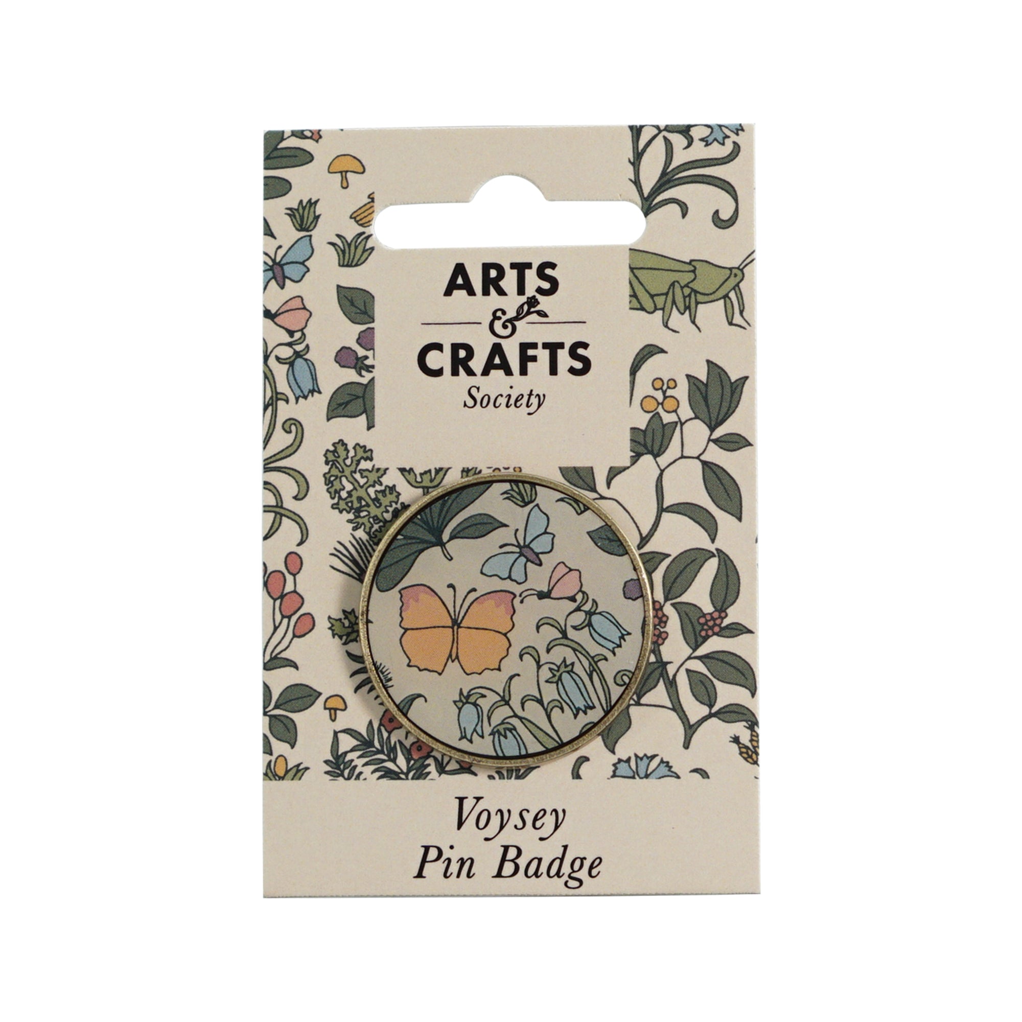 HMB Arts & Crafts Society Voysey pin badge vert