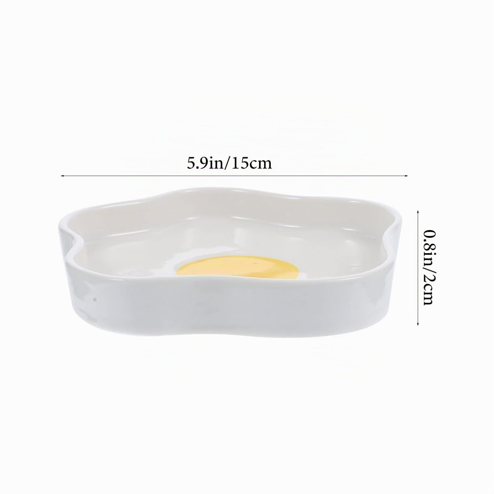 Alipis assiette céramique oeuf plat 15 cm apéro