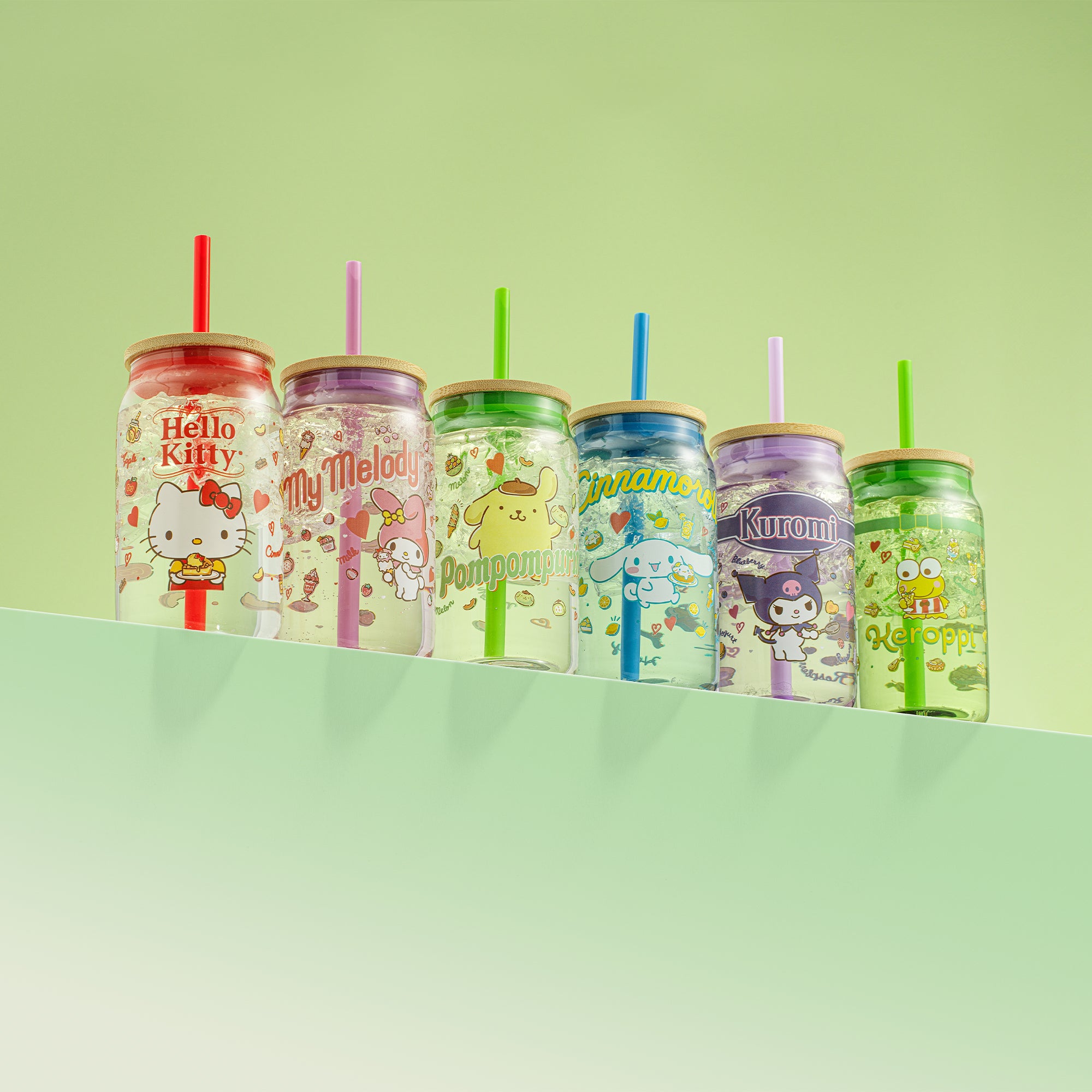 JoyJolt Hello Kitty Pompompurin gobelet 47 cl paille bambou