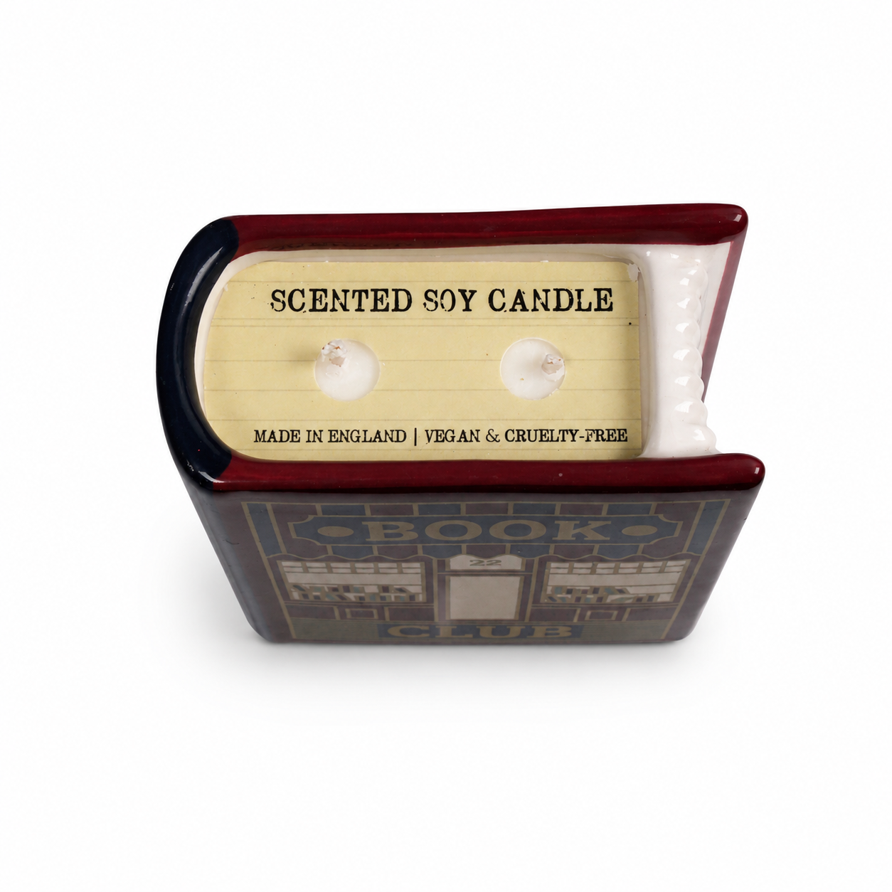 Pulteney Press Book Club bougie parfumée 10 cm bleue