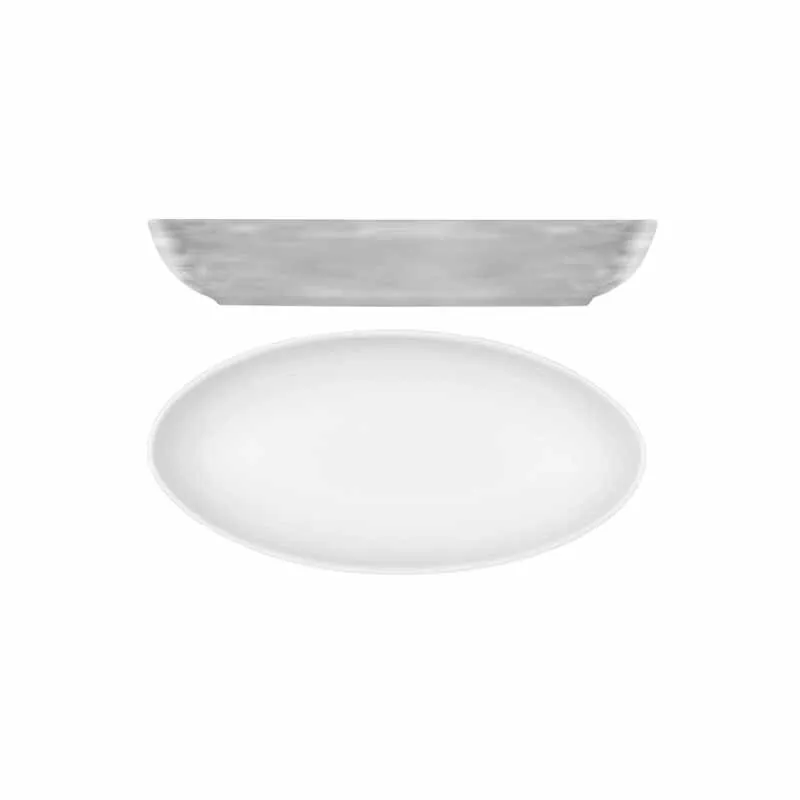Artis Modern Rustic Ceramica plat ovale gris 23 cm