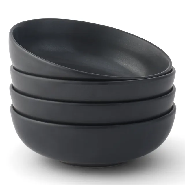 JoyJolt Mesa bols à pâtes lot de 4 89 cl noir mat