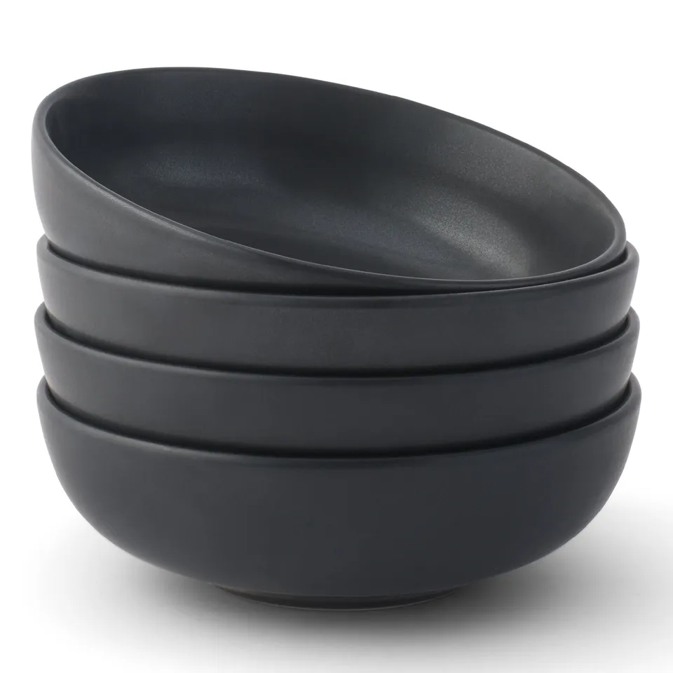 JoyJolt Mesa bols à pâtes lot de 4 89 cl noir mat