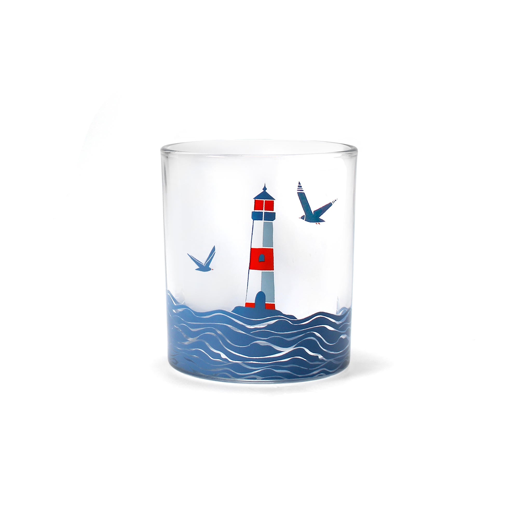 Coastal Lighthouse verre 30 cl blanc motif phare