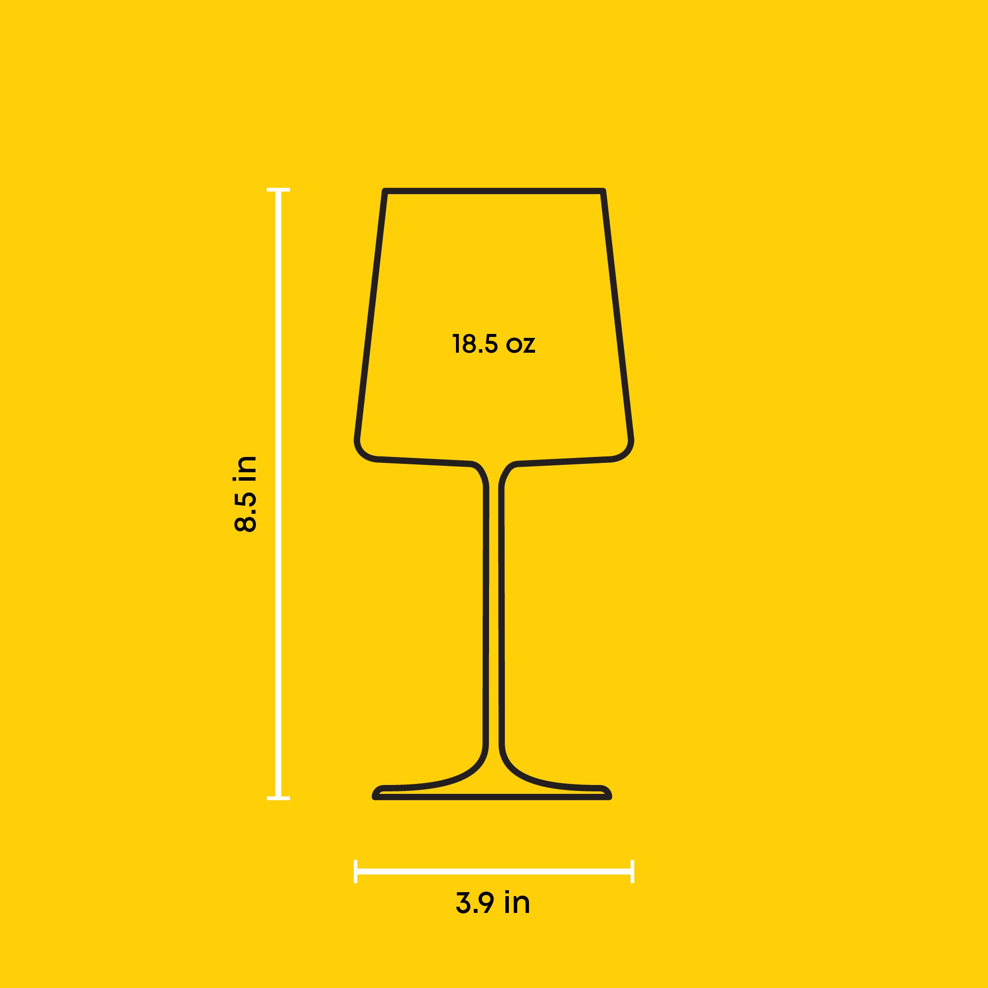 JoyJolt Aura verres à vin blanc 55 cl lot 4