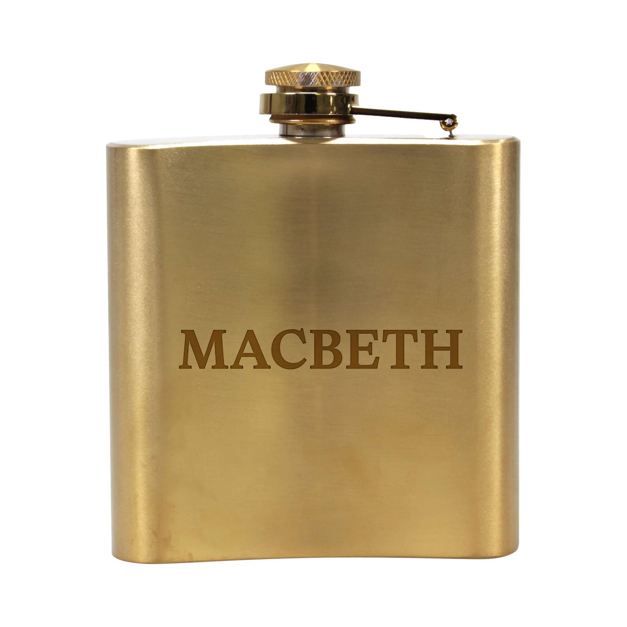 Shakespeare Macbeth flasque inox dorée 20 cl