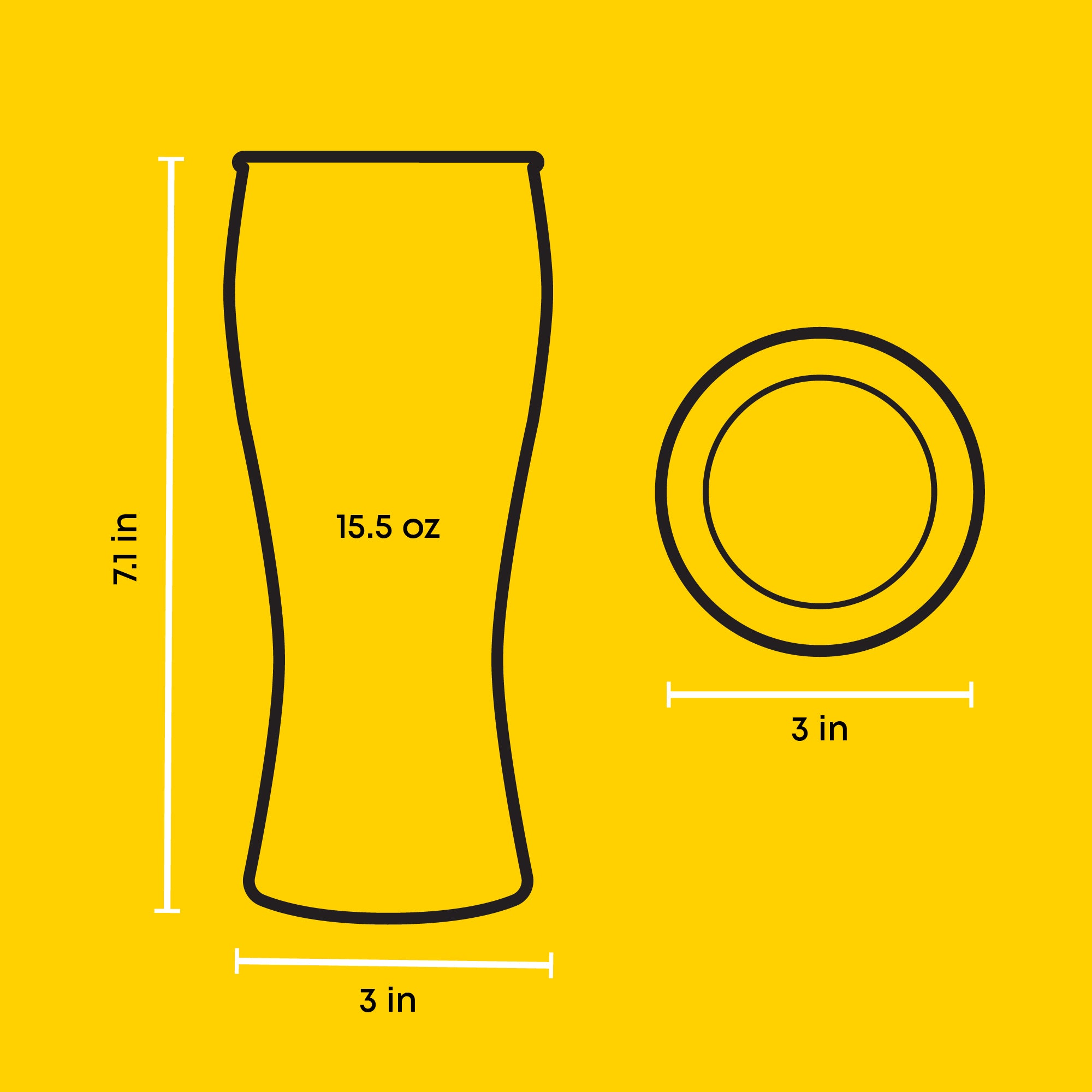 JoyJolt Callen verre bière pilsner lot 4 cristal 46 cl pression