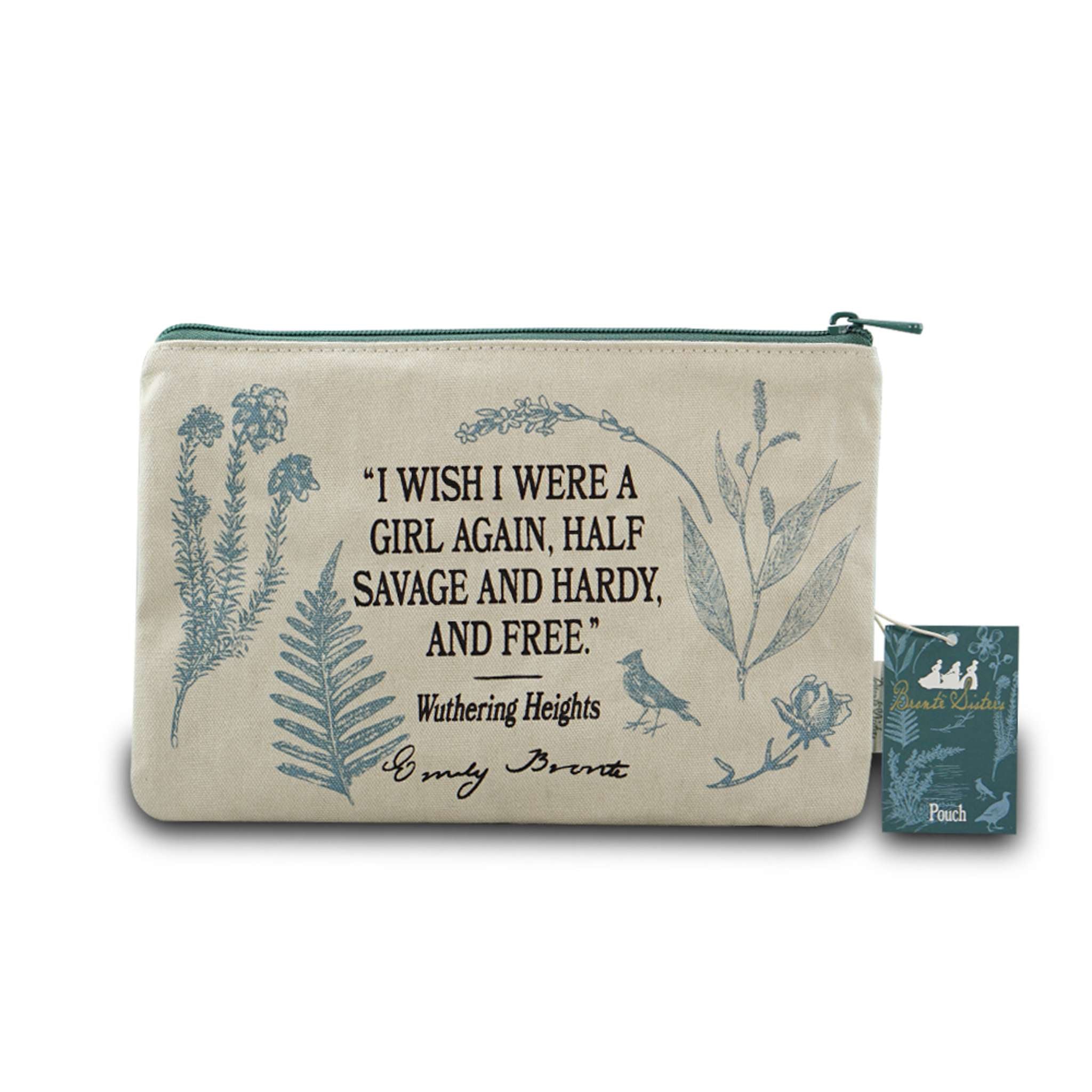 Brontë Sisters pochette coton recyclé 16x24 cm crème