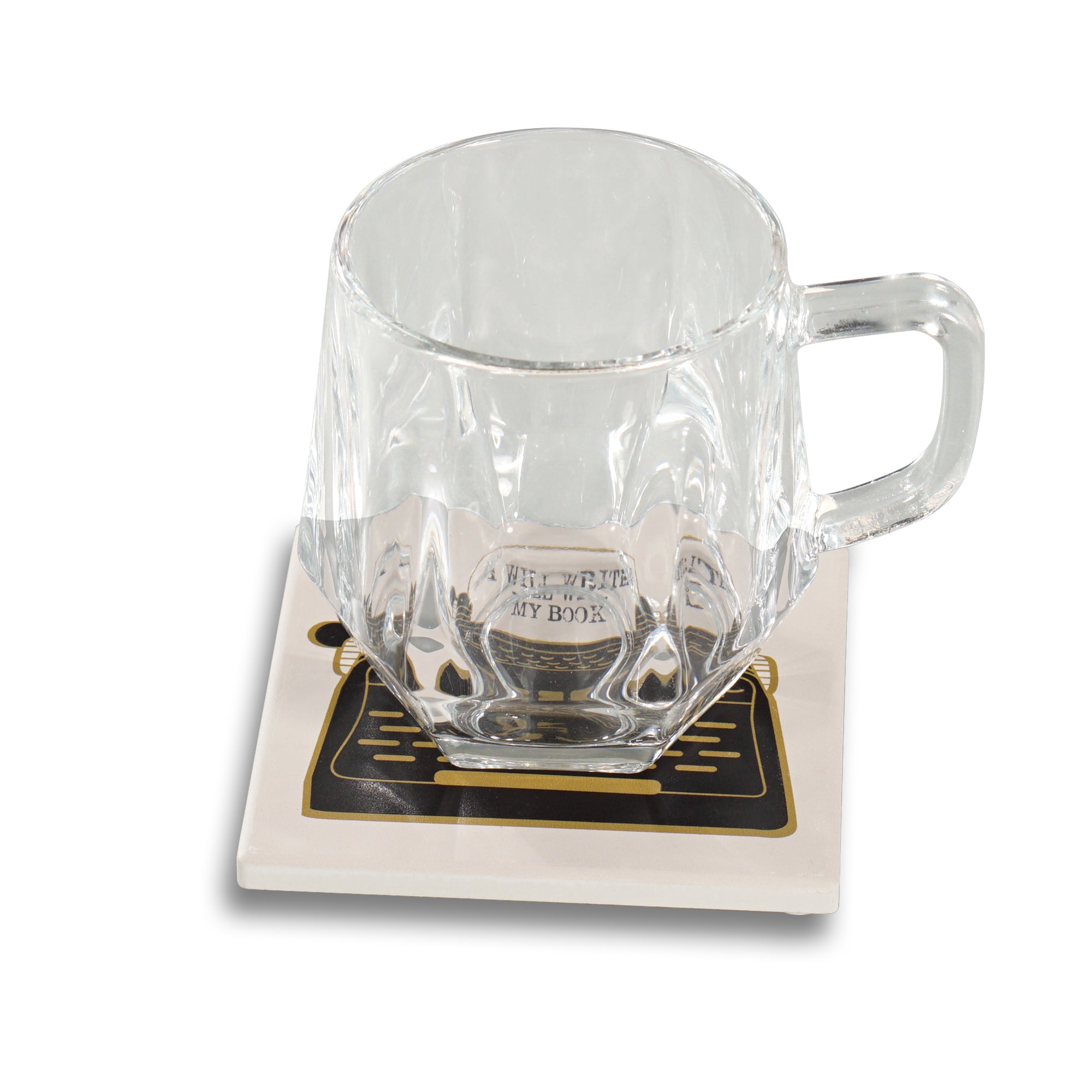 Pulteney Press I Will Write dessous de verre céramique blanc