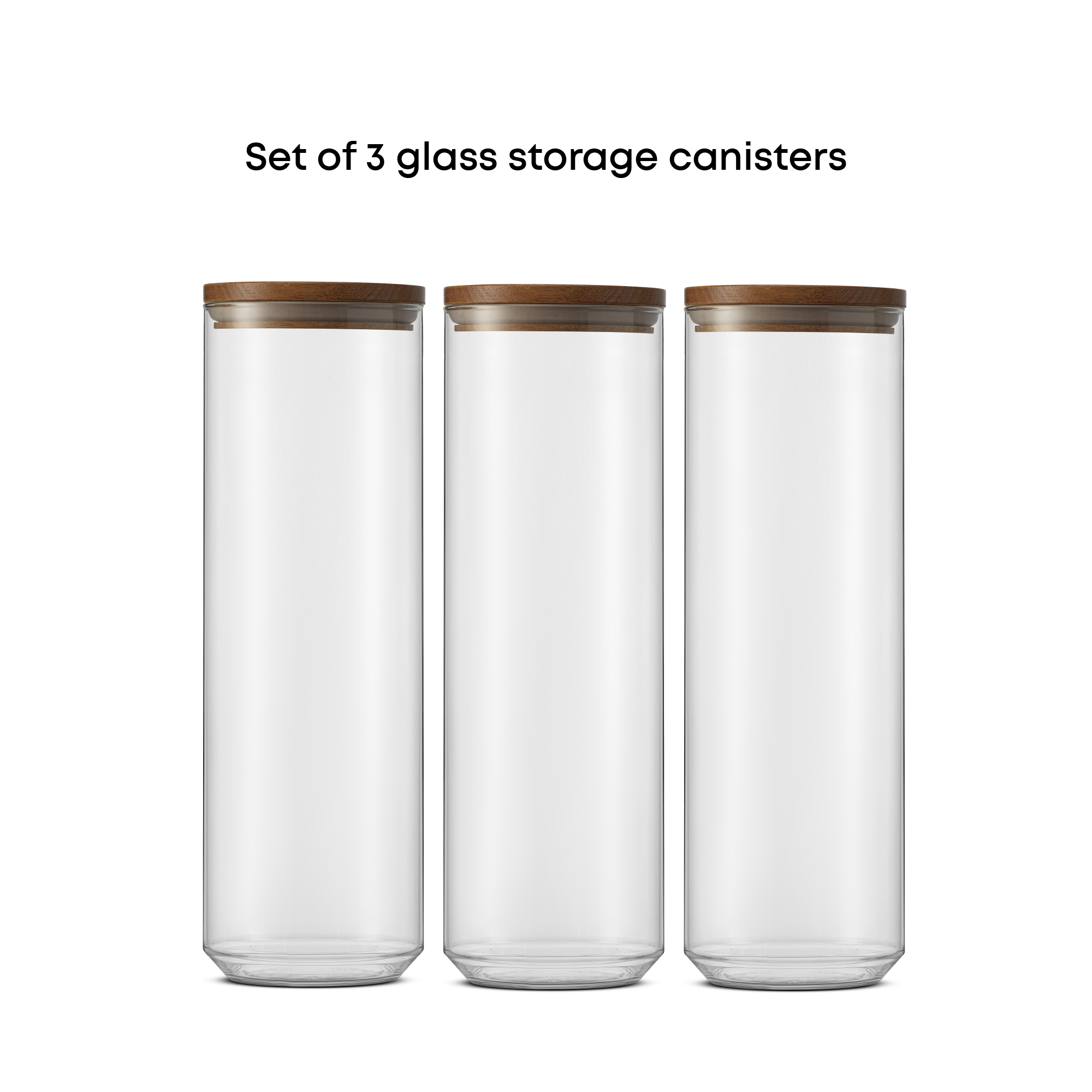 JoyJolt Holden bocal verre hermétique 2,1 L x3