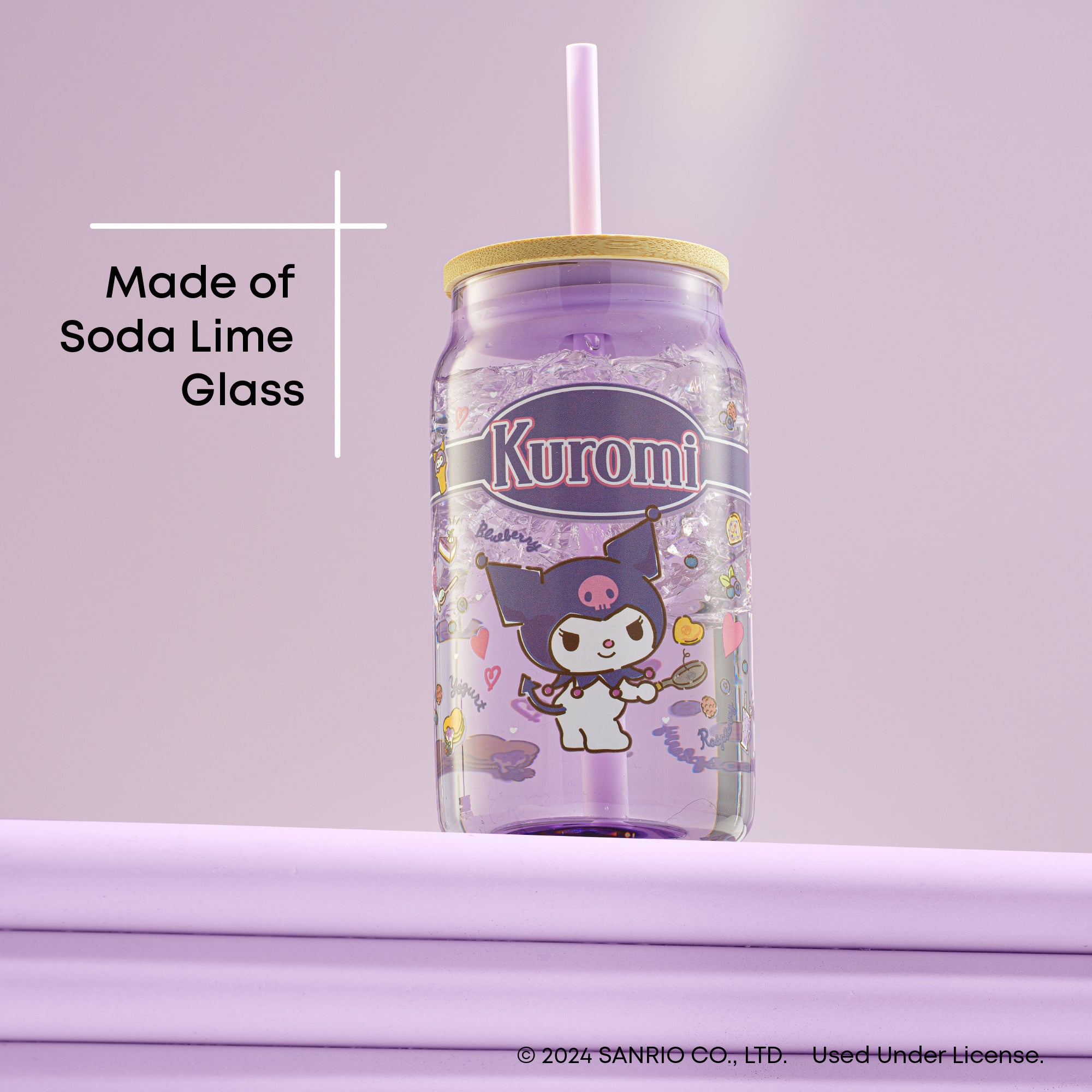 JoyJolt Hello Kitty Kuromi gobelet verre canette 47 cl