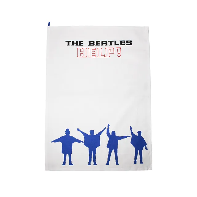The Beatles Help torchon coton recyclé 65x45 cm