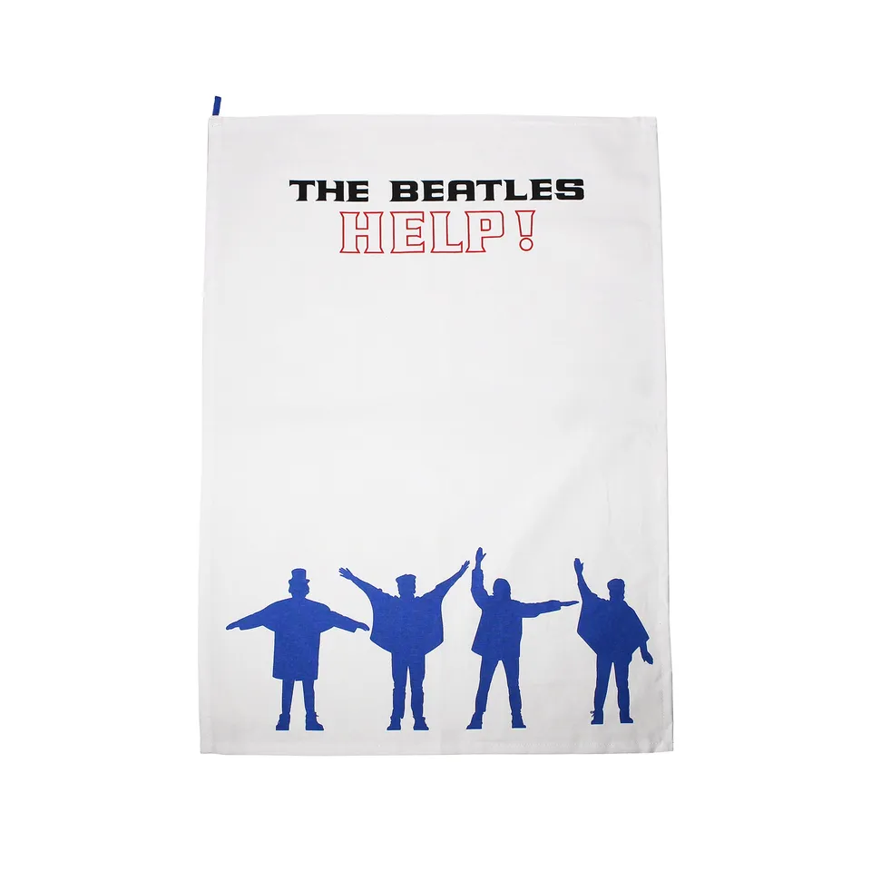 The Beatles Help torchon coton recyclé 65x45 cm