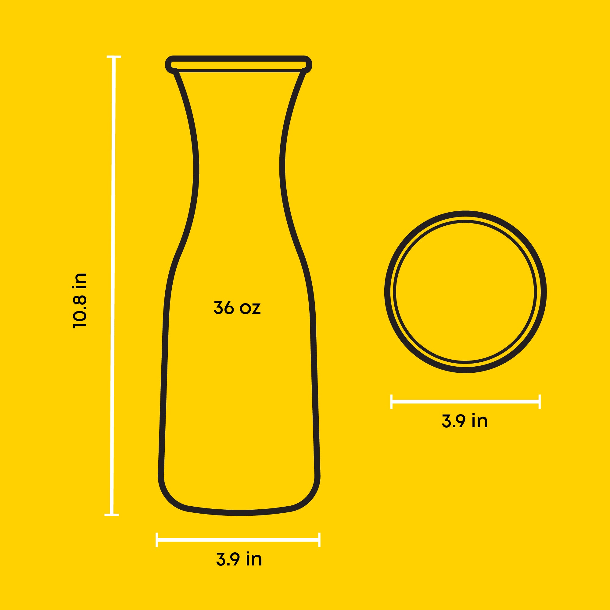 JoyJolt Hali carafes verre 106 cl lot 3 avec couvercles