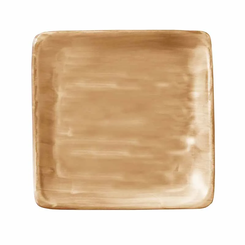Artis Square Plate Sand 21 cm assiette carrée sable