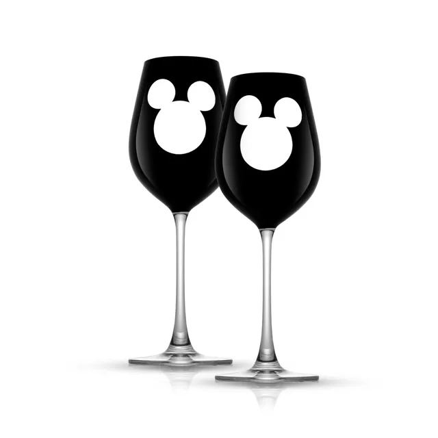 JoyJolt Disney Mickey verre à vin blanc 47 cl lot de 2 cristal